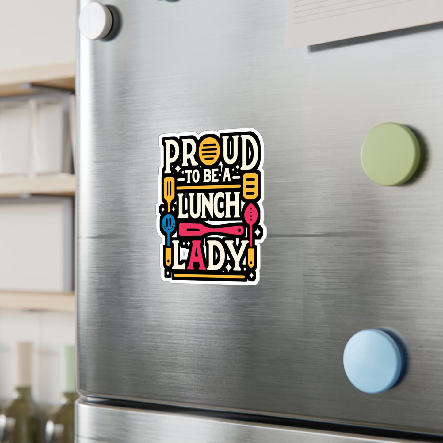 Proud to be a lunch lady - Lunch lady Sticker for Car Laptop Sticker. Water Bottle Sticker, Vinyl Lunch Decal - Lunch lady Gift