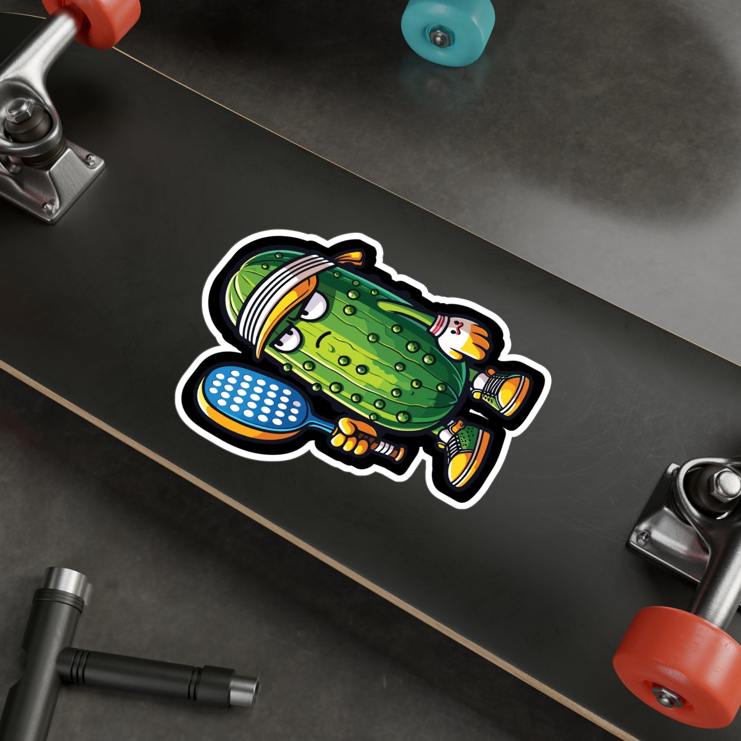 Cucumber Pickleball Player - Pickleball Sticker for Laptop Sticker. Water Bottle Sticker, Vinyl Dink Decal - Pickleball Gift