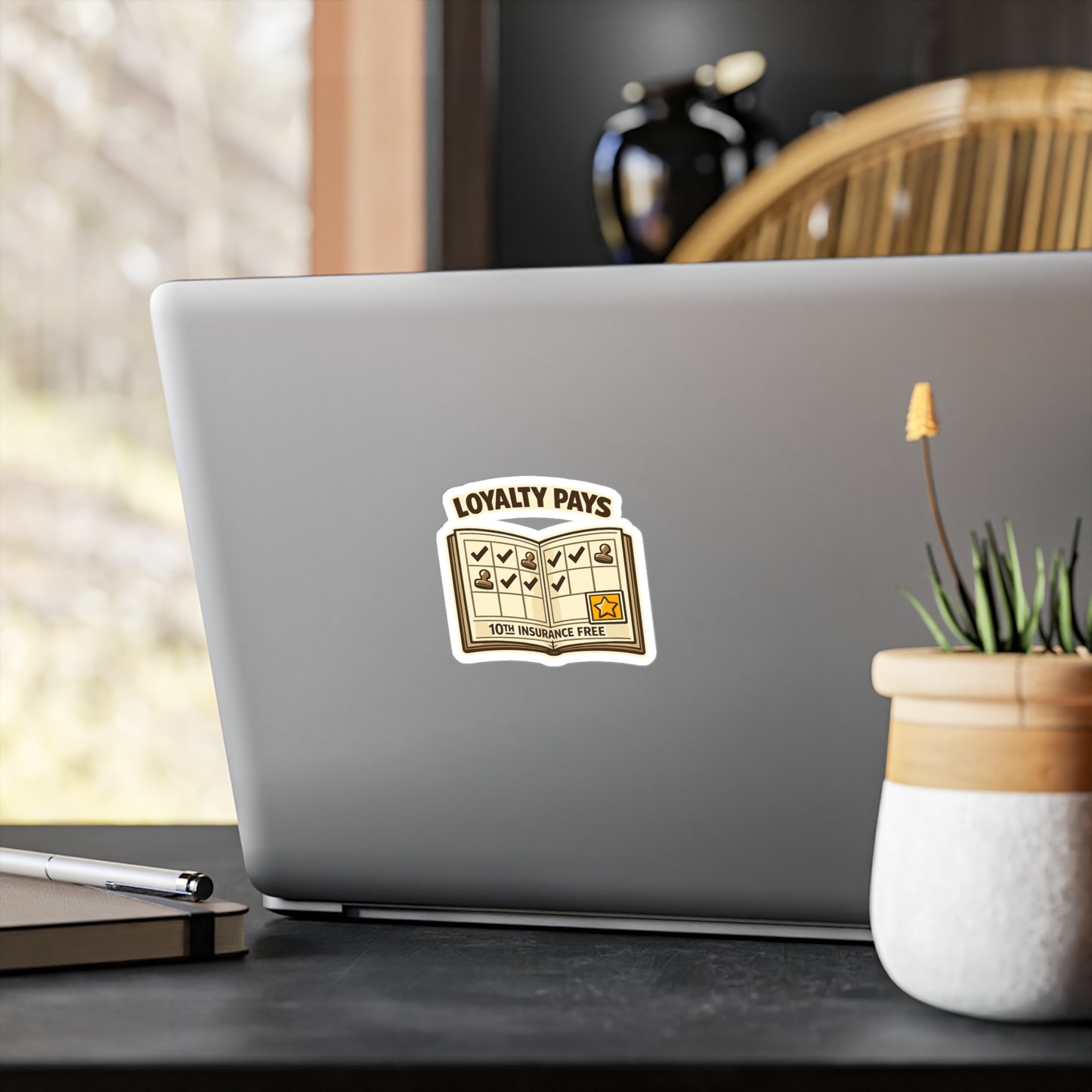 Insurance Agent Sticker Loyalty Pays – Waterproof Vinyl Decals for Laptop, Water Bottle, Policy Premium Humor, Liability Gift