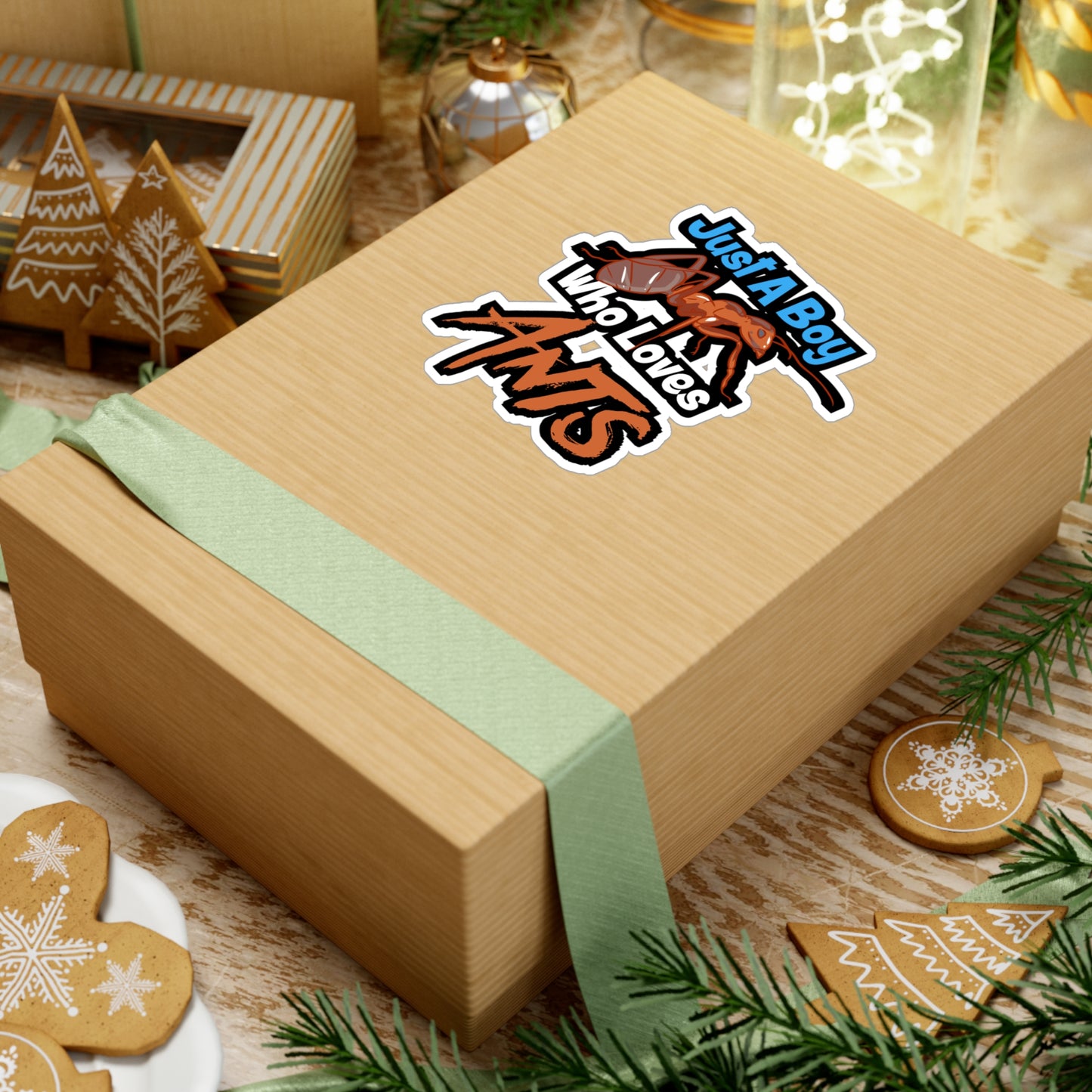 Just A Boy Who Loves Ants - Ant-keeping Sticker for Laptop Sticker. Water Bottle Sticker, Vinyl Ant Decal - Ant-keeping Gift