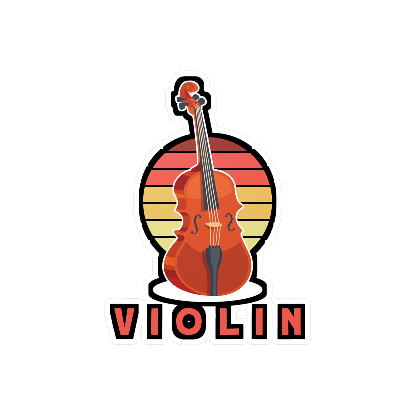 Violin - Teacher Sticker for Car Window Laptop Sticker. Water Bottle Sticker, Vinyl Musical Decal, Violin Sticker - Teacher Gift