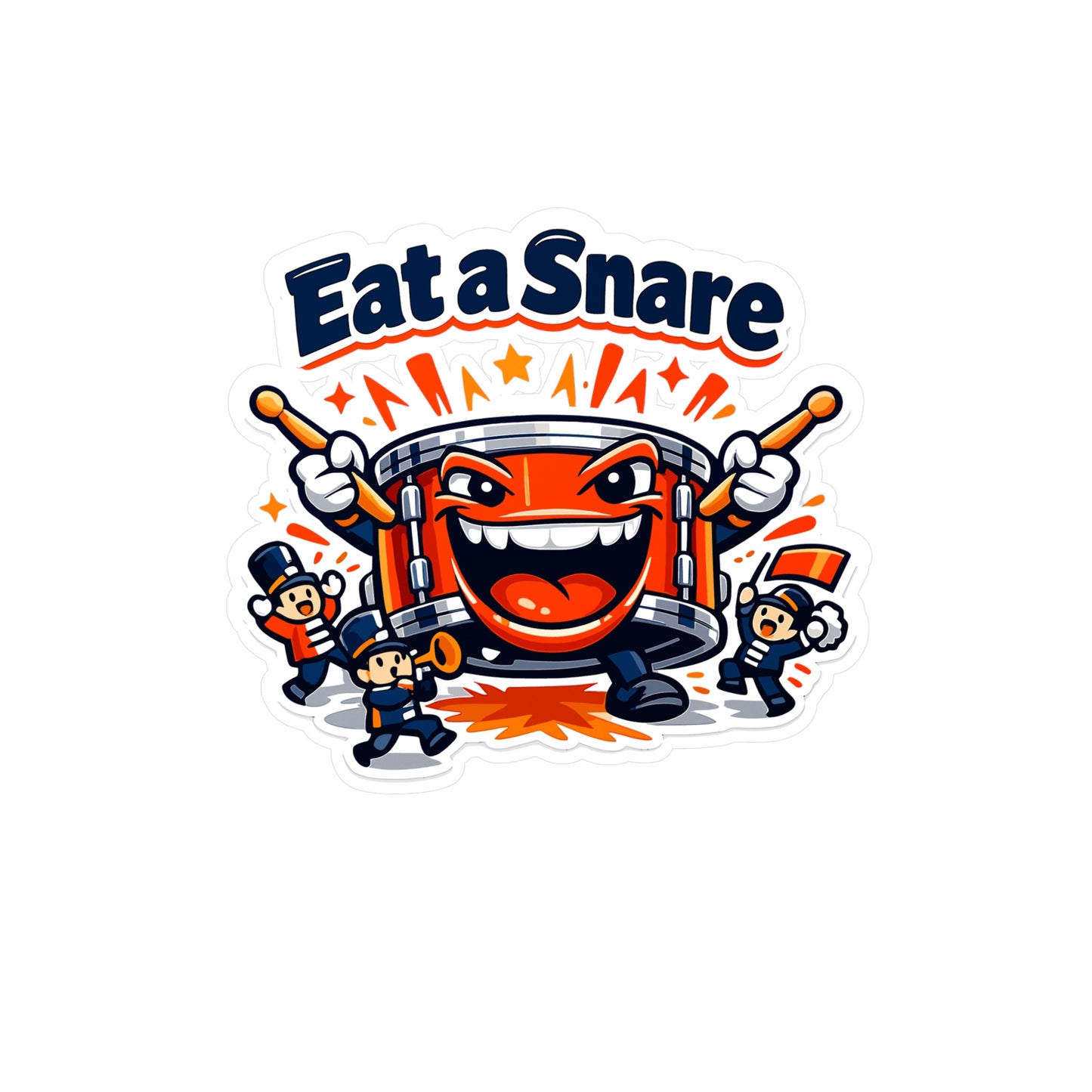 Marching Band Sticker Eat a Snare drummer design vinyl waterproof decals for laptop water bottle band director gift mellophone