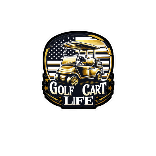 Golf Cart Life   - Golf Sticker for Car Window Laptop Sticker. Water Bottle Sticker, Vinyl Golfer Decal, Hole Sticker - Golf Gift