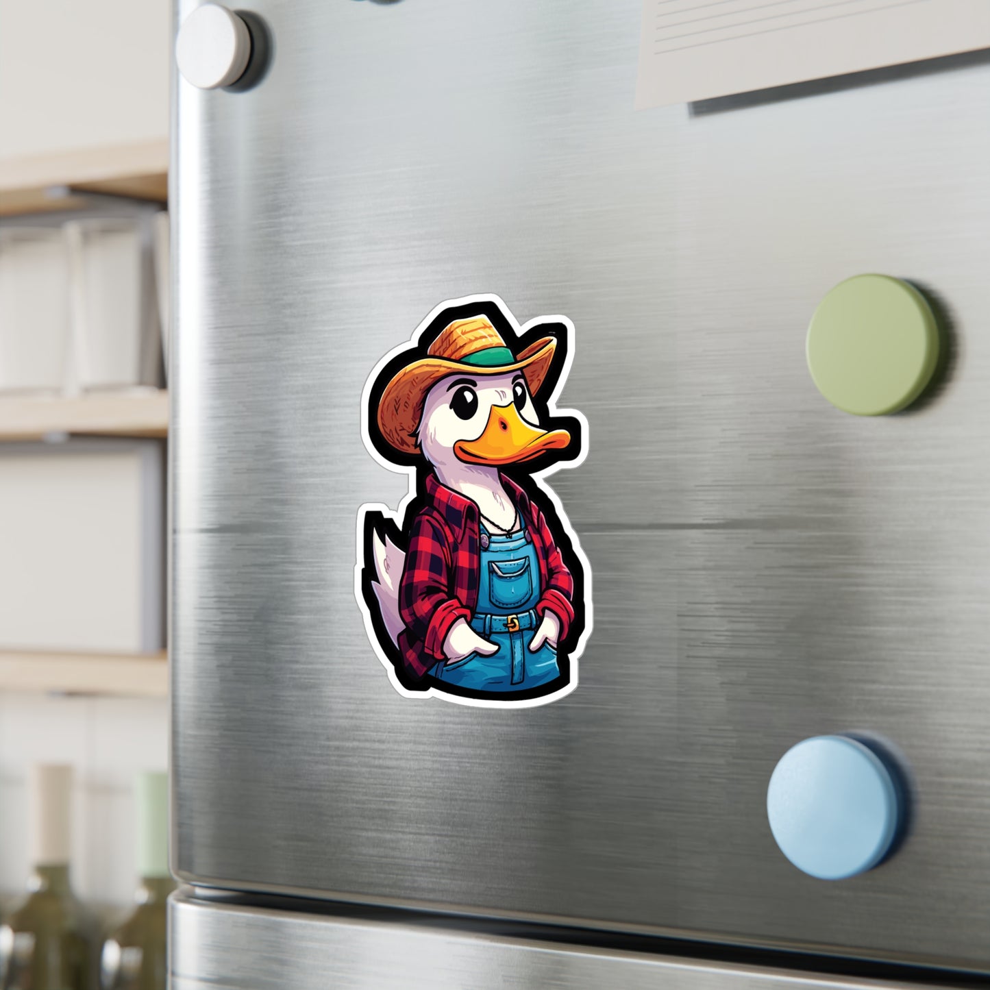 Farmer Duck - Duck Sticker for Car Laptop Sticker. Water Bottle Sticker, Vinyl Farmer Decal, Western Sticker - Duck Gift