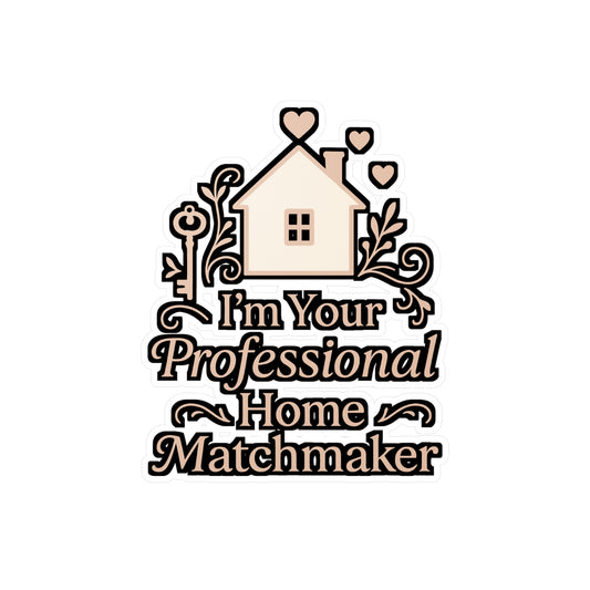 I'm Your Professional Home Matchmaker - Realtor Sticker - Gift for Realtors - Perfect for Laptop, Water Bottle, Office Decor