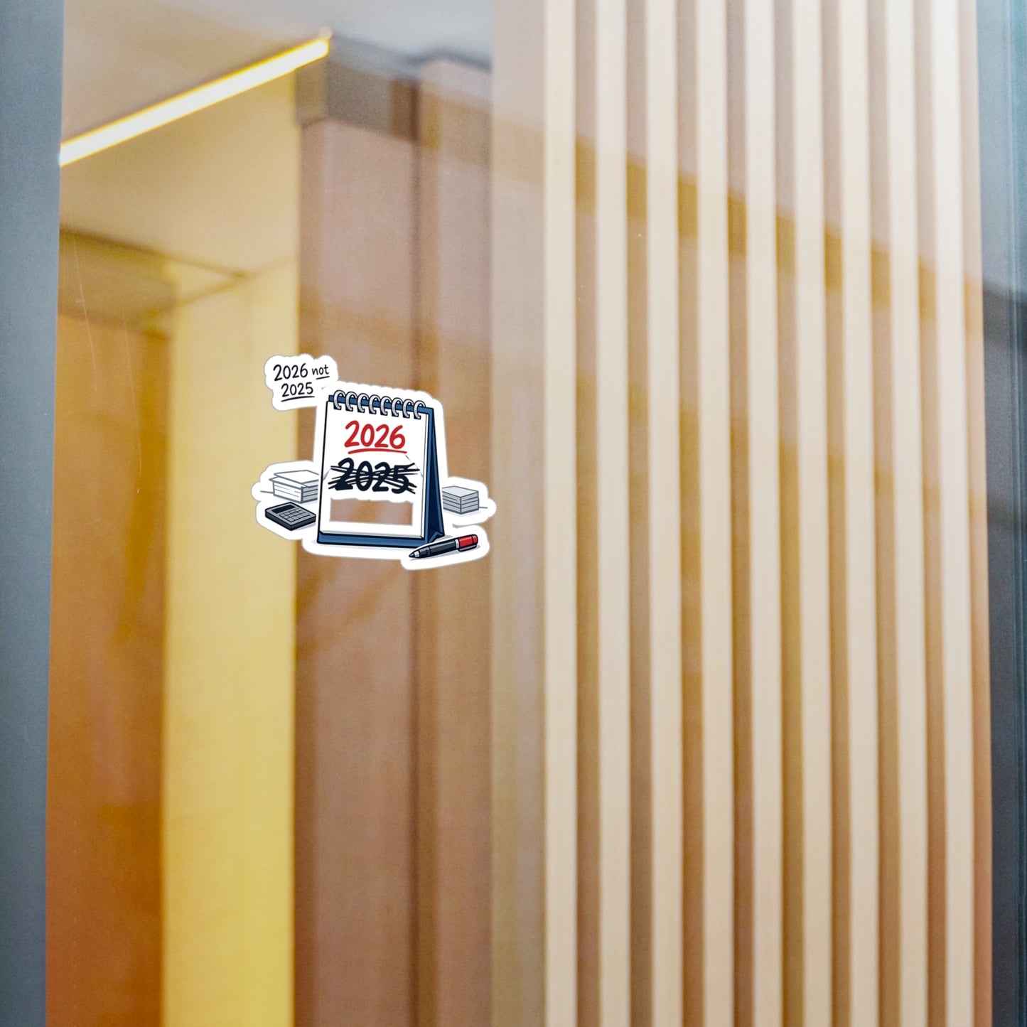 Accountant Sticker 2026 not 2025 Funny Balance Spreadsheet Amortization Vinyl Decals Waterproof Laptop Water Bottle