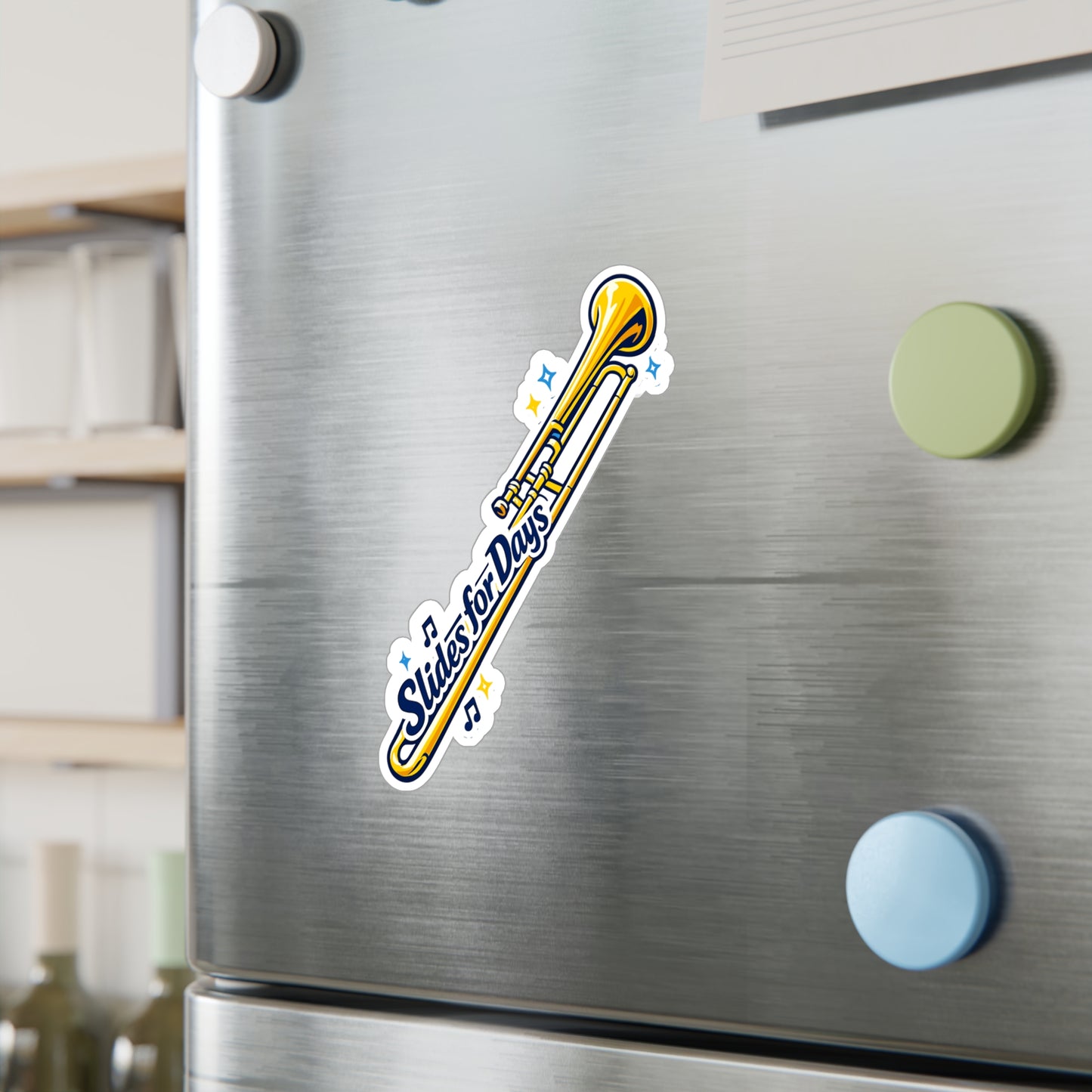 Marching Band Sticker "Slides for Days" Waterproof Vinyl Decals for Laptop & Water Bottle, Drummer, Band Director, Mellophone