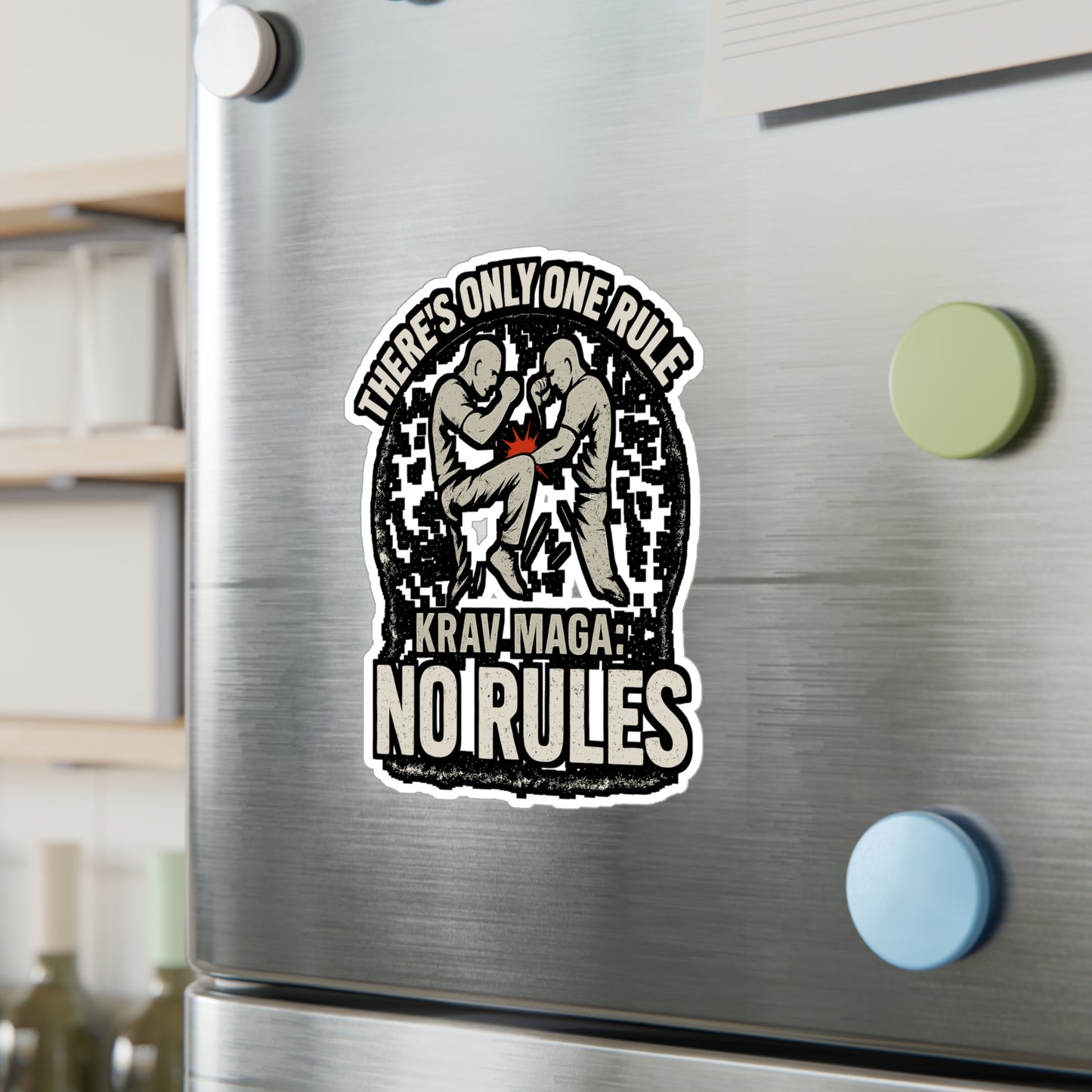 Krav Maga Sticker – "There’s Only One Rule in Krav Maga: There Are No Rules" Decals for Laptop, Water Bottle, Martial Arts Self Defense Vinyl, Waterproof