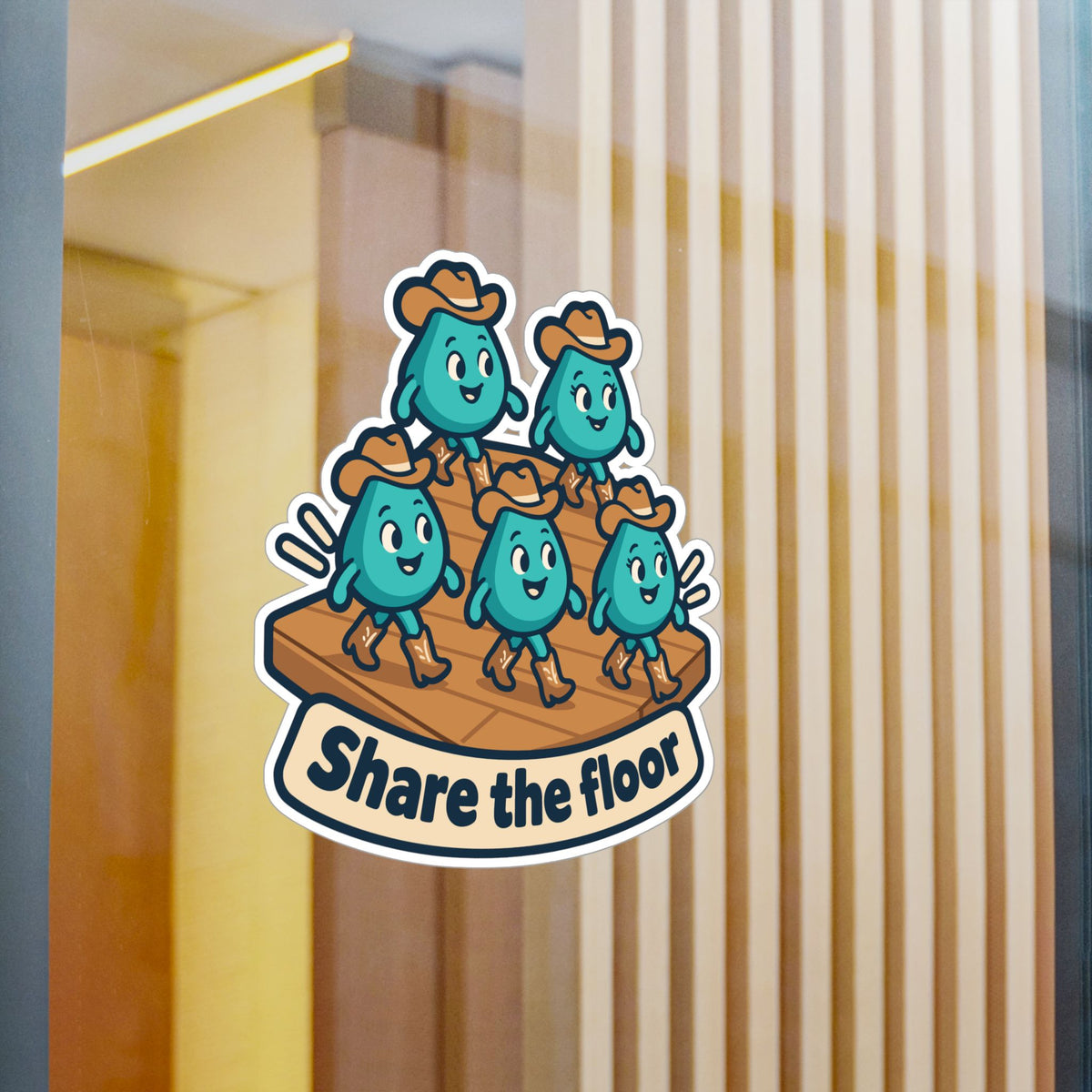 Line Dance Sticker - Share the Floor, Western Decals for Country-Life Dancers, Laptop and Water Bottle