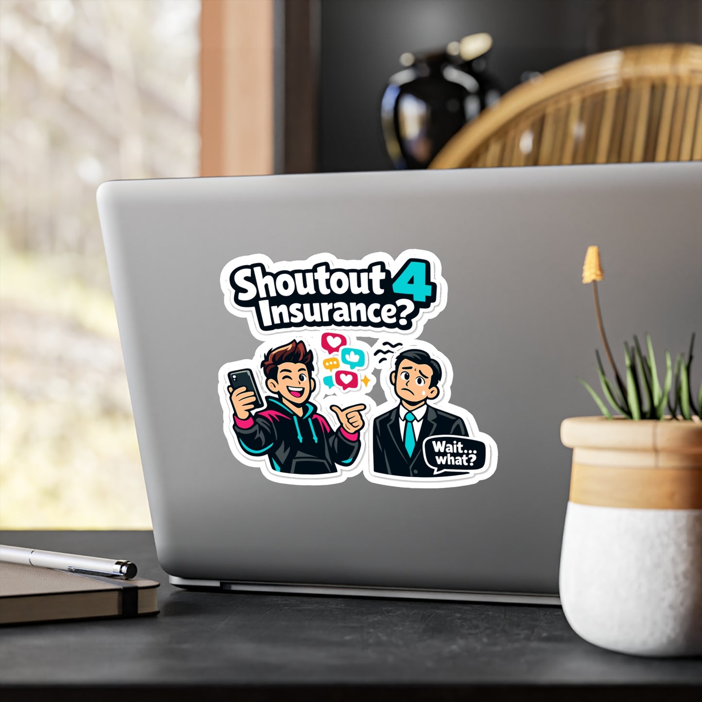Insurance Agent Sticker Shoutout 4 Insurance? Funny Policy Premium Liability Vinyl Decals Waterproof for Laptop Water Bottle