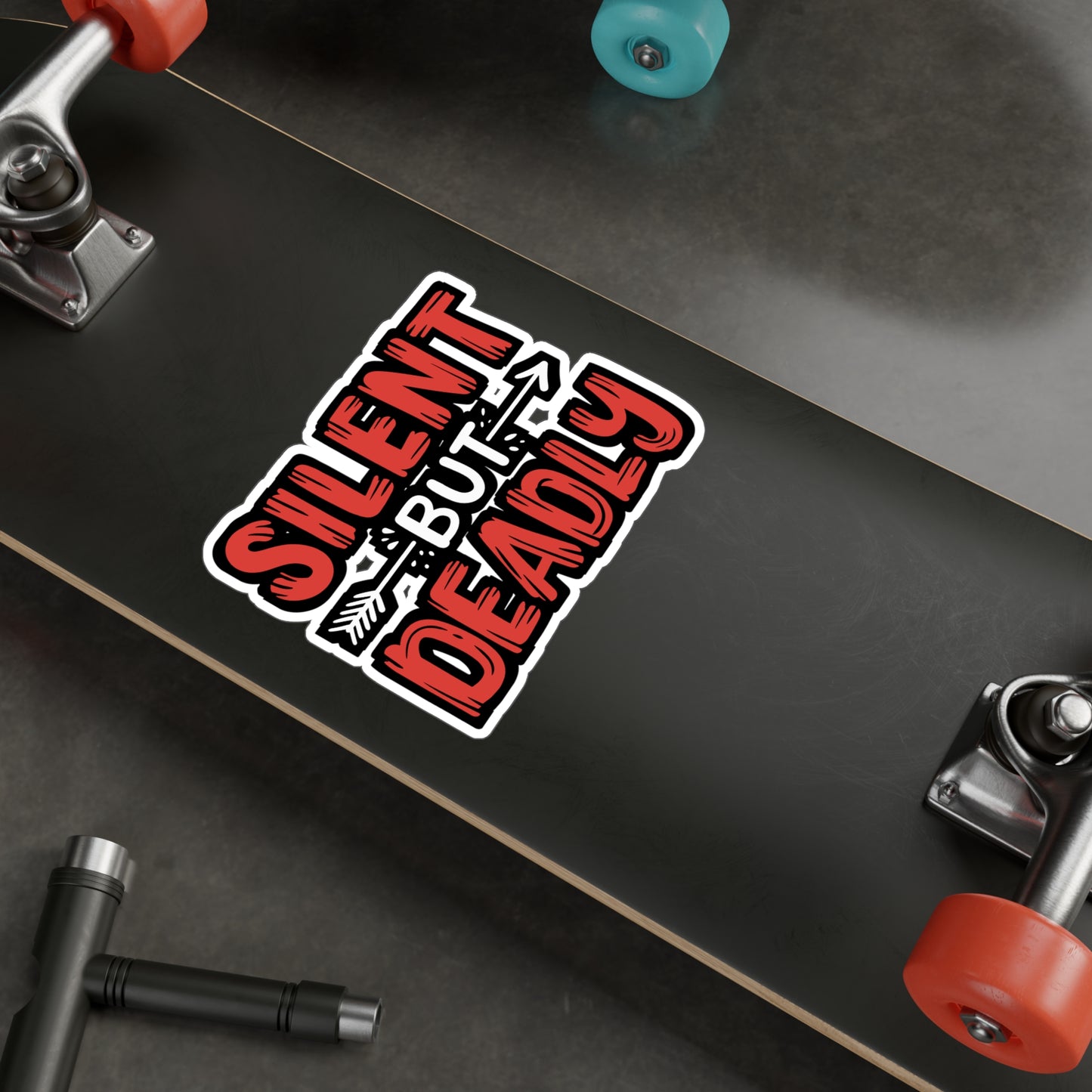 Silent But Deadly - Archery Sticker for Laptop Sticker. Water Bottle Sticker, Vinyl Prehistoric Decal - Archery Gift