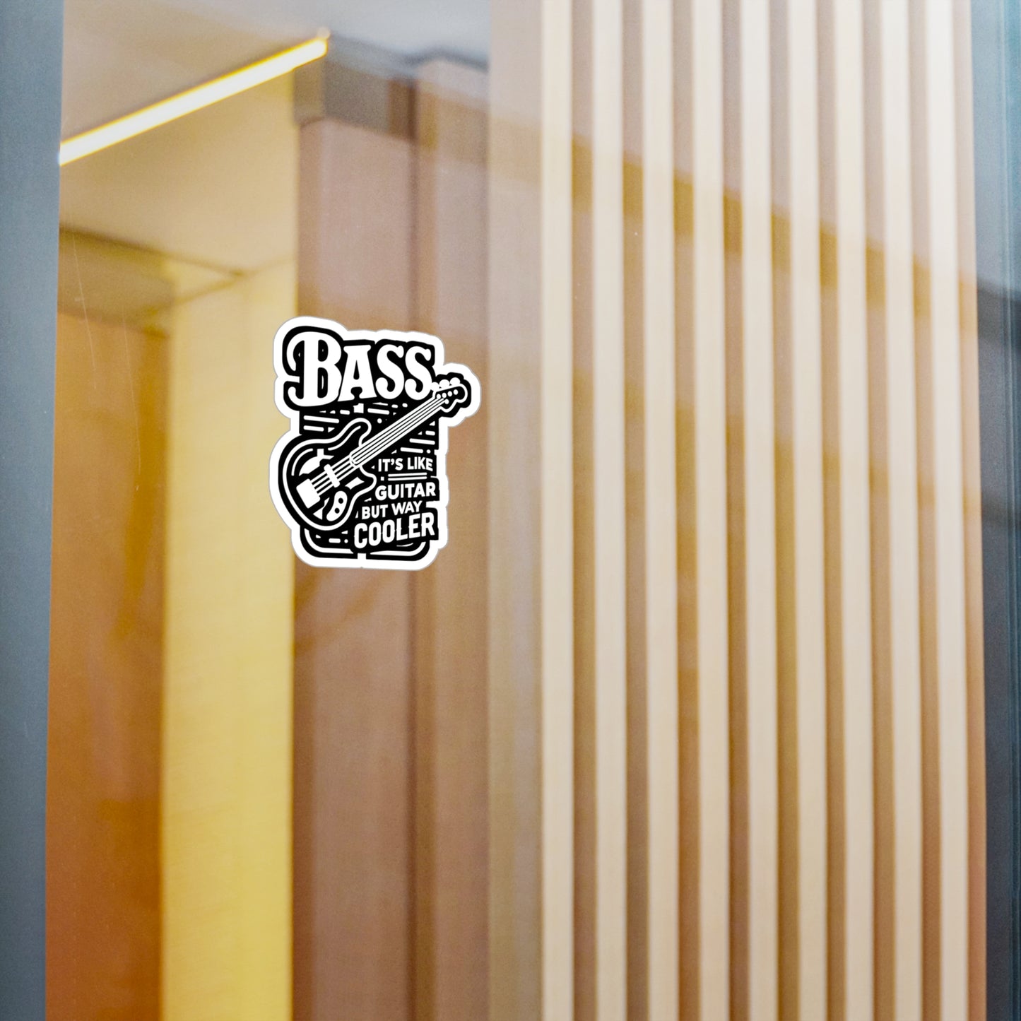 Bass It's Like A Guitar But Way Cooler - Relax Sticker for Car Laptop Sticker. Water Bottle Sticker, Vinyl Bass player Decal - Relax Gift