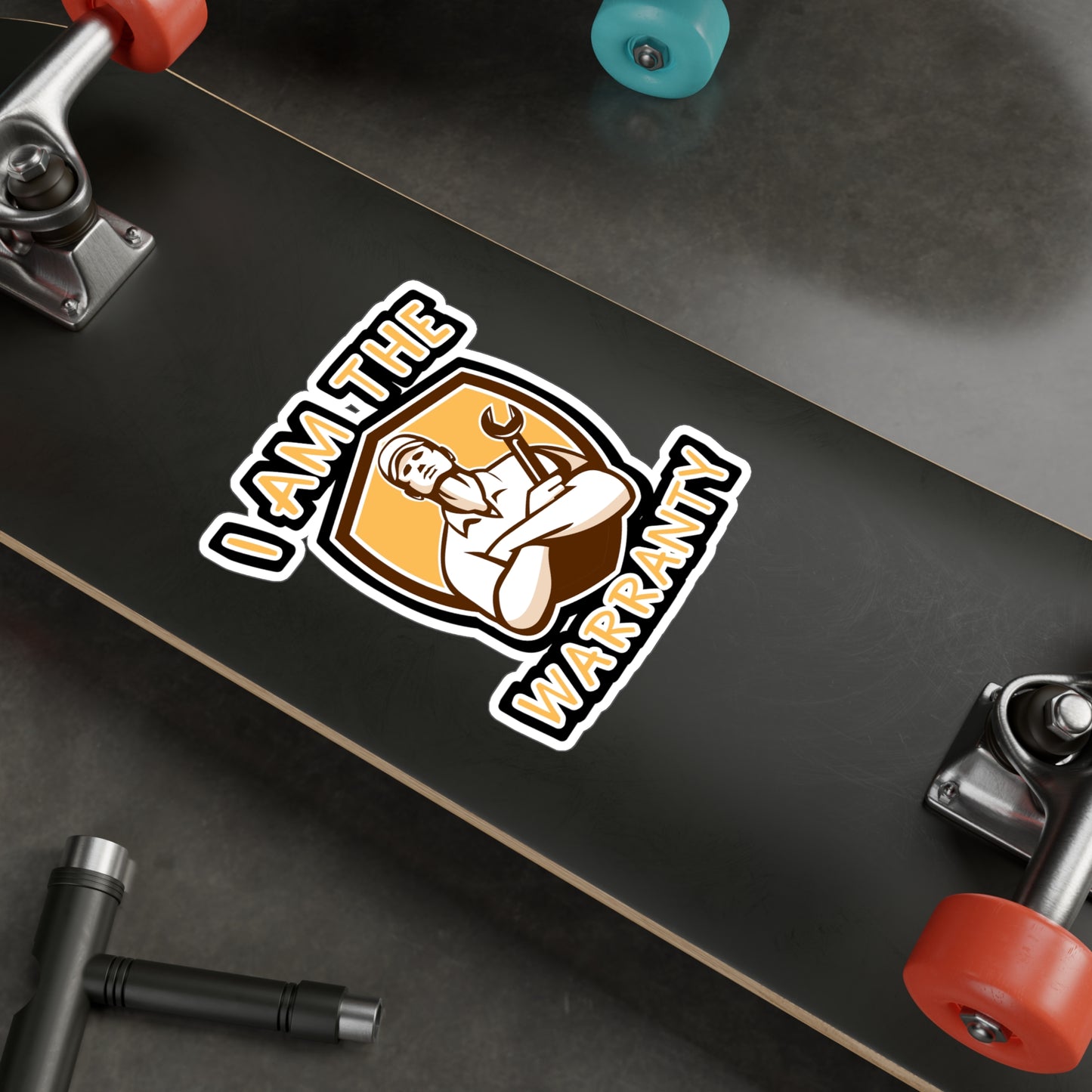 I Am The Warranty - Handyman Sticker for Wall, Laptop, Window, Truck, Car Handyman Gift Vinyl Funny Decal Sticker