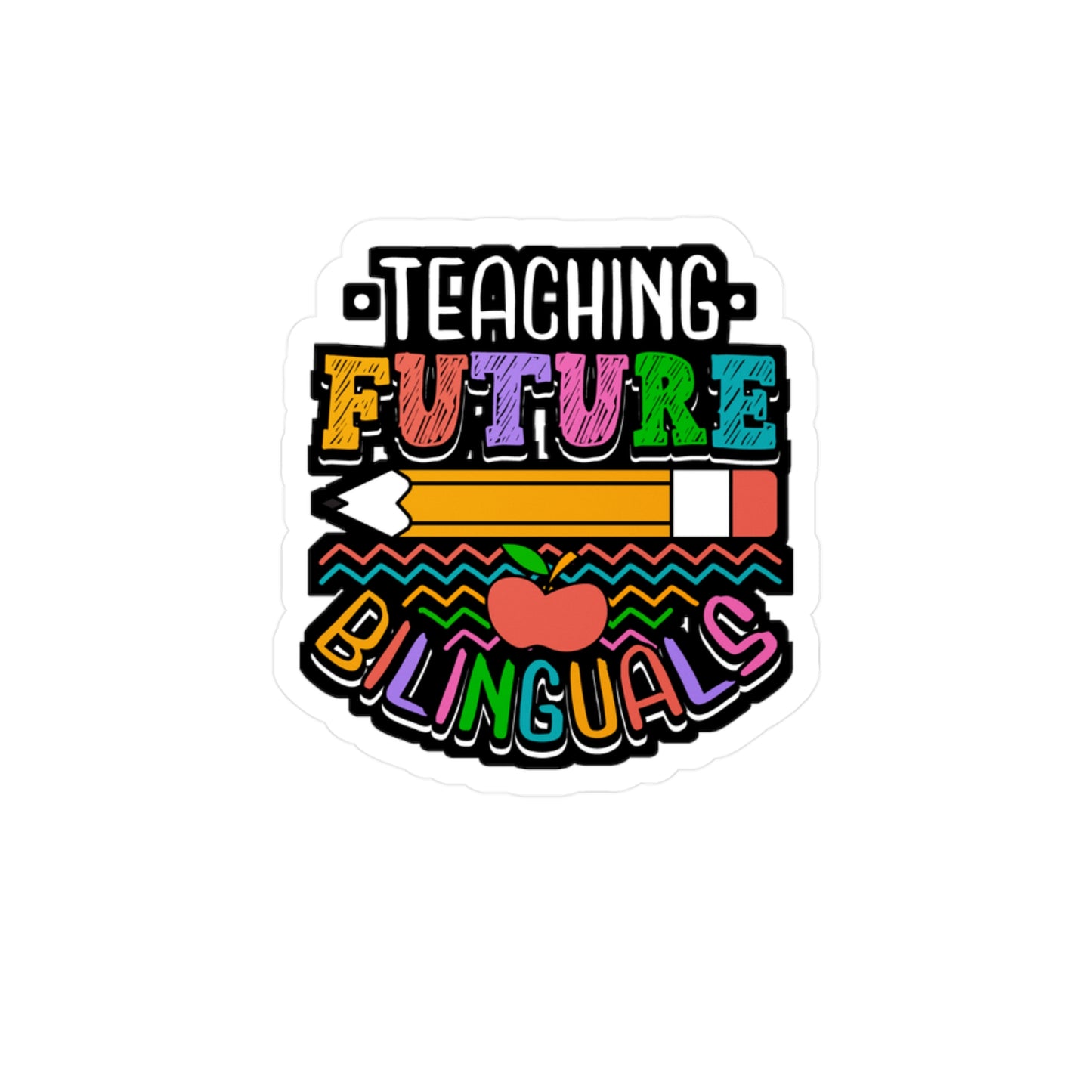 Teaching Future Bilinguals - Spanish Sticker for Laptop Sticker. Water Bottle Sticker, Vinyl Bilingual Decal - Spanish Gift