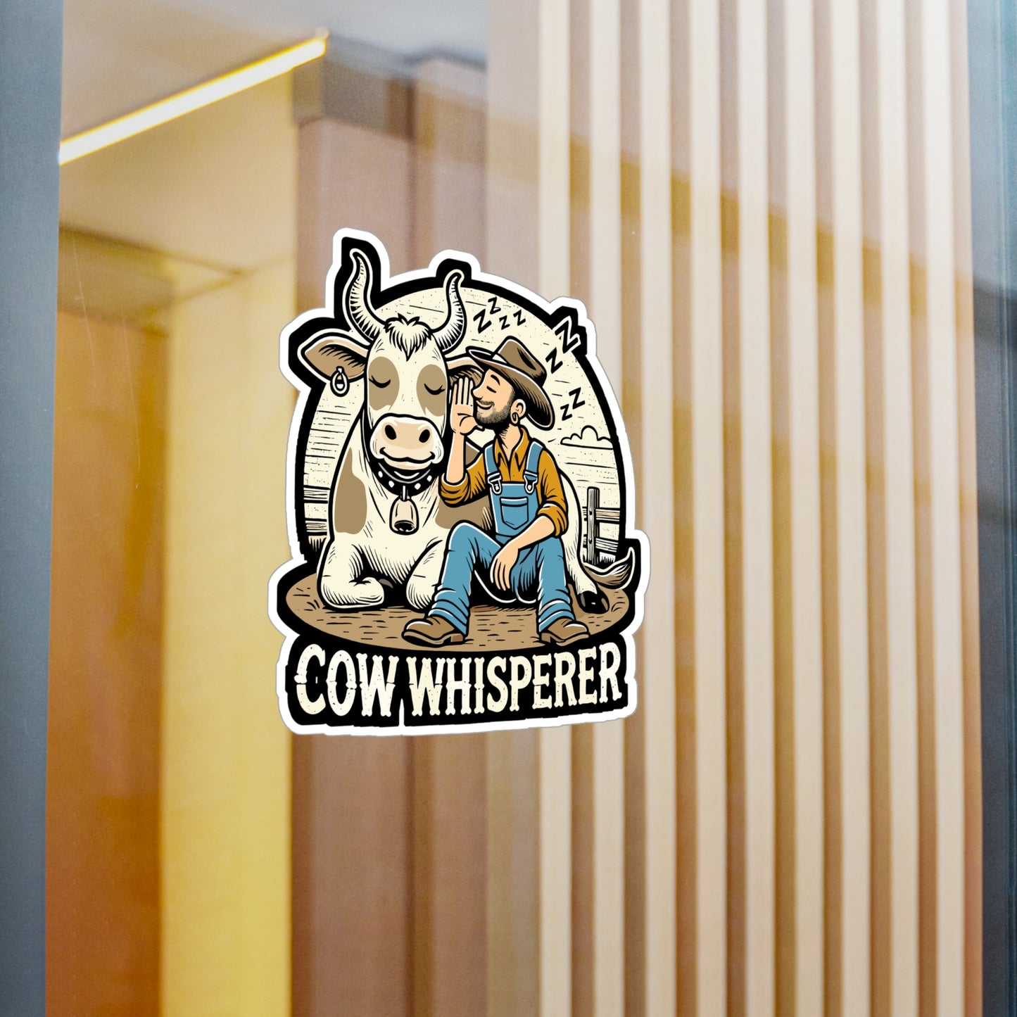 Cow Whisperer - Farmer Sticker for Car Window Laptop Sticker. Water Bottle Sticker, Vinyl Cowboy Decal, Rancher Sticker - Farmer Gift