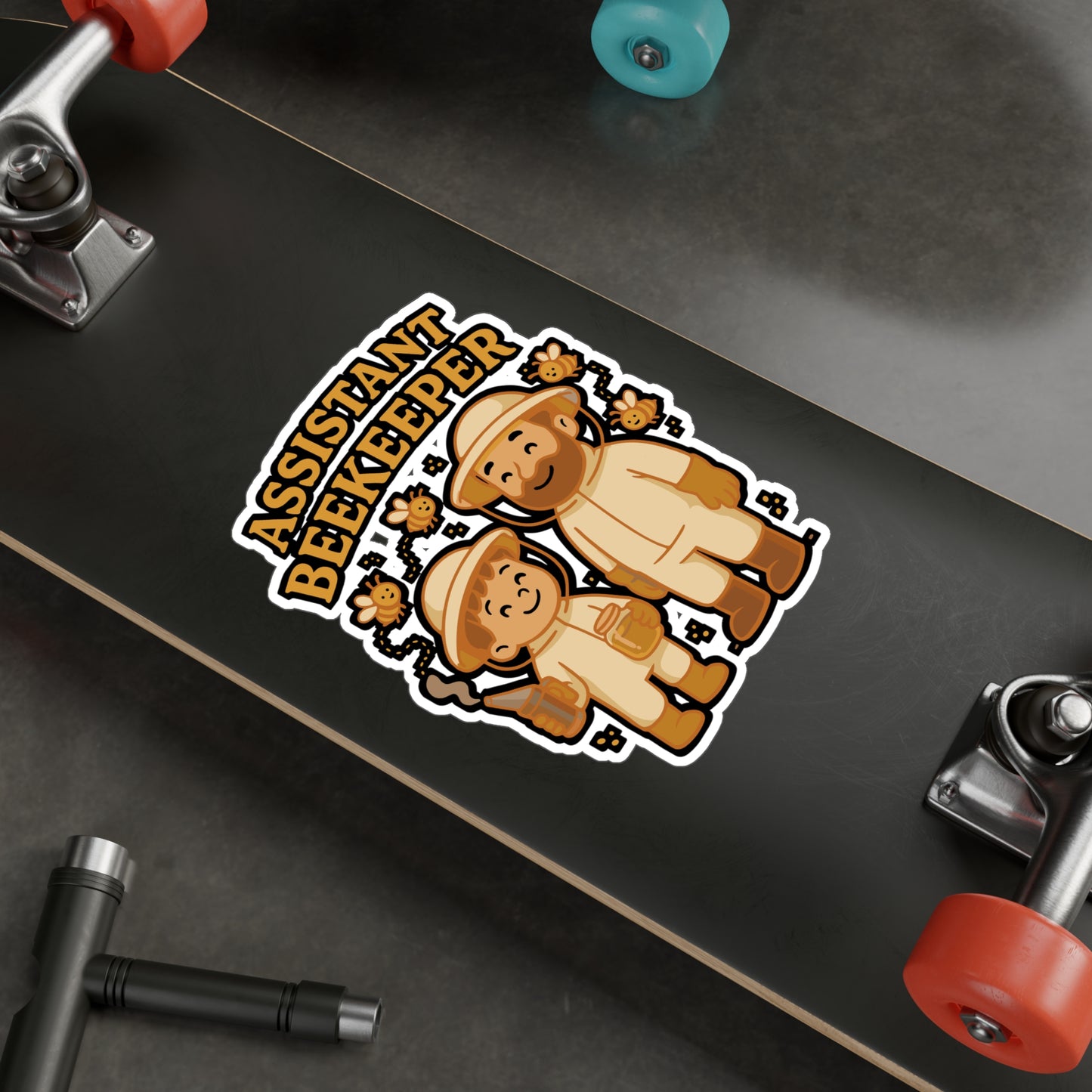 Assistant Beekeeper – Beekeeping Sticker for Laptop, Water Bottle & Honeybee Lover Gifts
