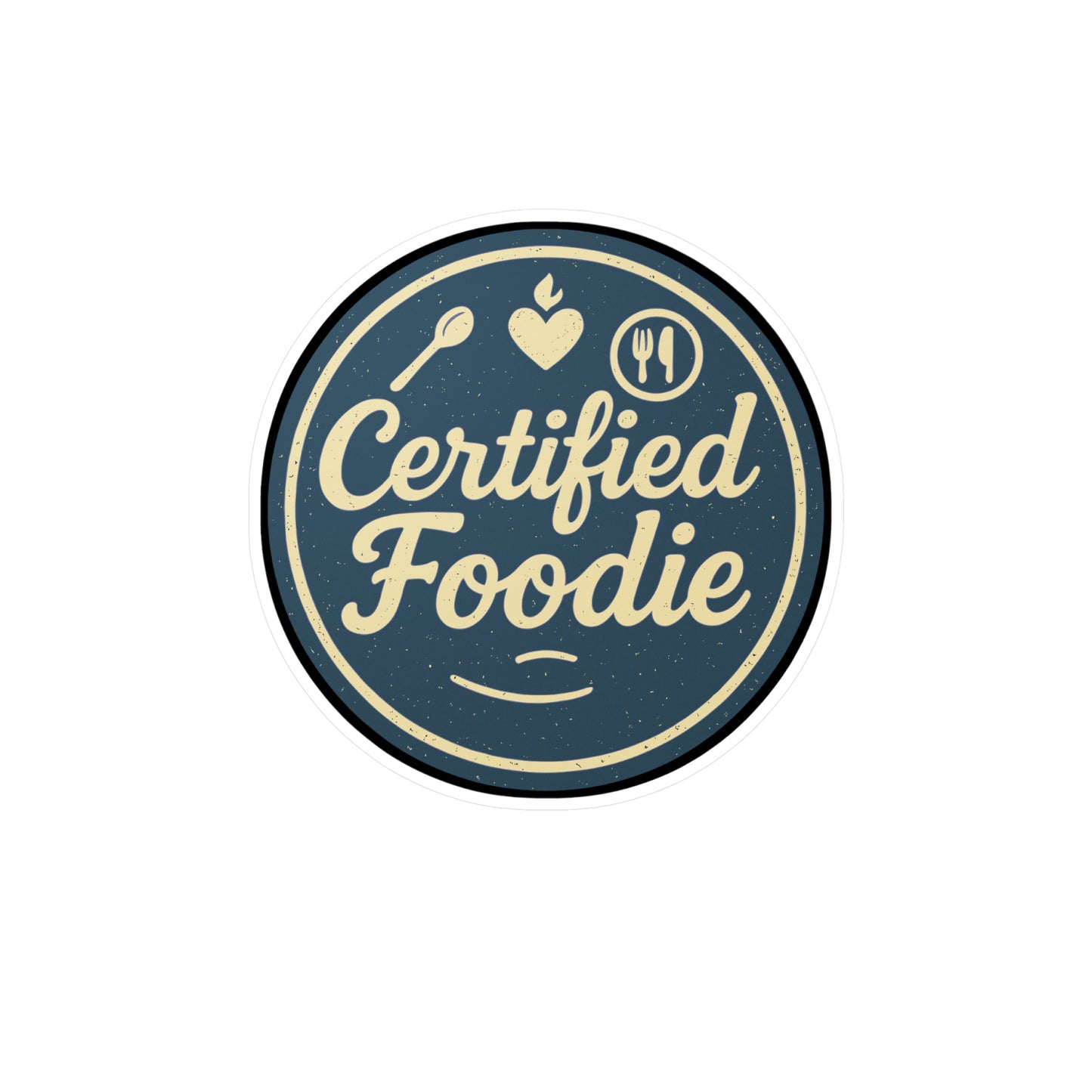 Foodie Sticker – Certified Foodie Vinyl Decals for Laptops & Water Bottles, Gift for Snack Lovers & Snack Enthusiasts, Waterproof Design