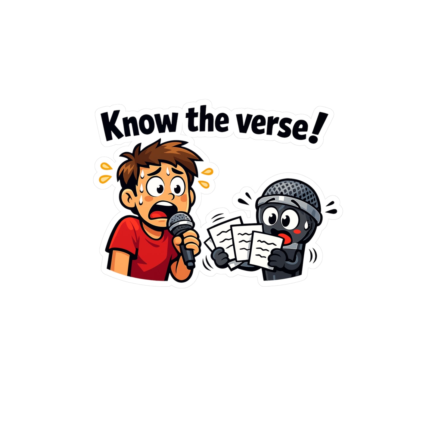 Karaoke Sticker Know the verse! Music Beer Booze Fun Waterproof Vinyl Decals for Laptop Water Bottle