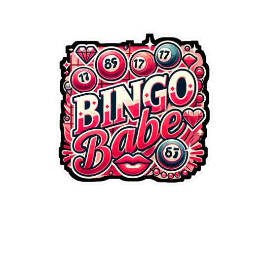 Bingo Babe - Bingo Sticker for Car Window Laptop Sticker. Water Bottle Sticker, Vinyl Caller Decal, Balls Sticker - Bingo Gift