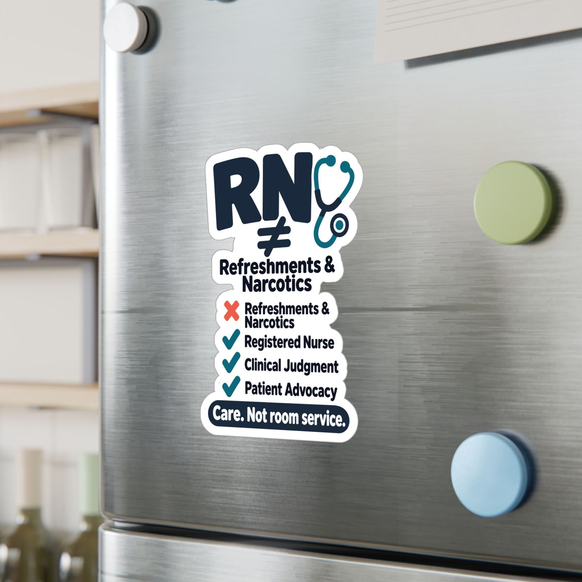 Nurse Sticker – RN ≠ Refreshments & Narcotics Funny Nursing Student Vinyl Decals for Laptop, Water Bottle