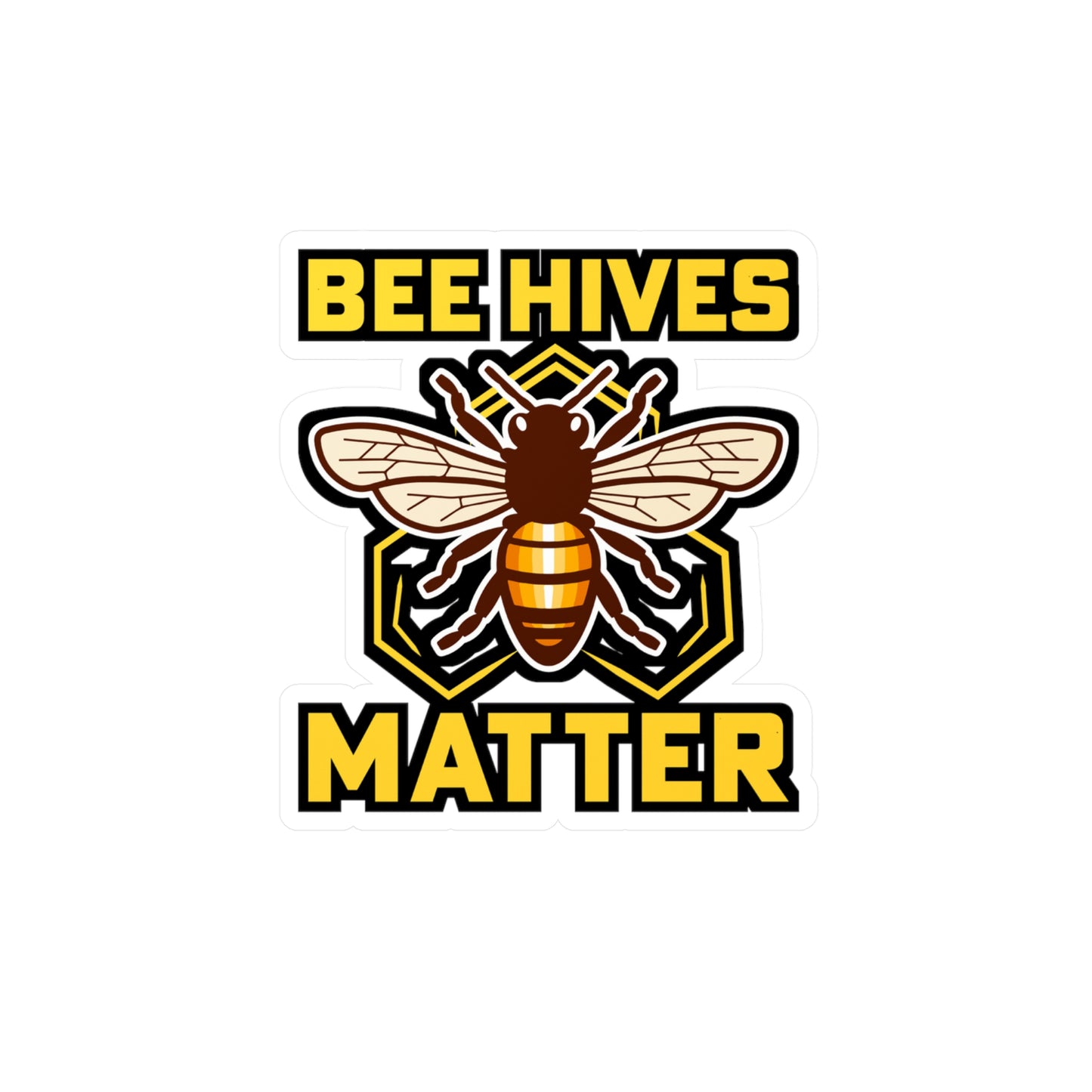 Bee hives matter - Beekeeping Sticker for Laptop Sticker. Water Bottle Sticker, Vinyl Brood Decal - Beekeeping Gift