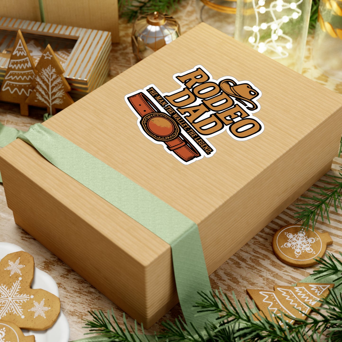 Rodeo Dad – The Man, The Wallet, The Legend | Cowboy Sticker for Laptop or Water Bottle | Western Vinyl Decal, Funny Father’s Day Gift