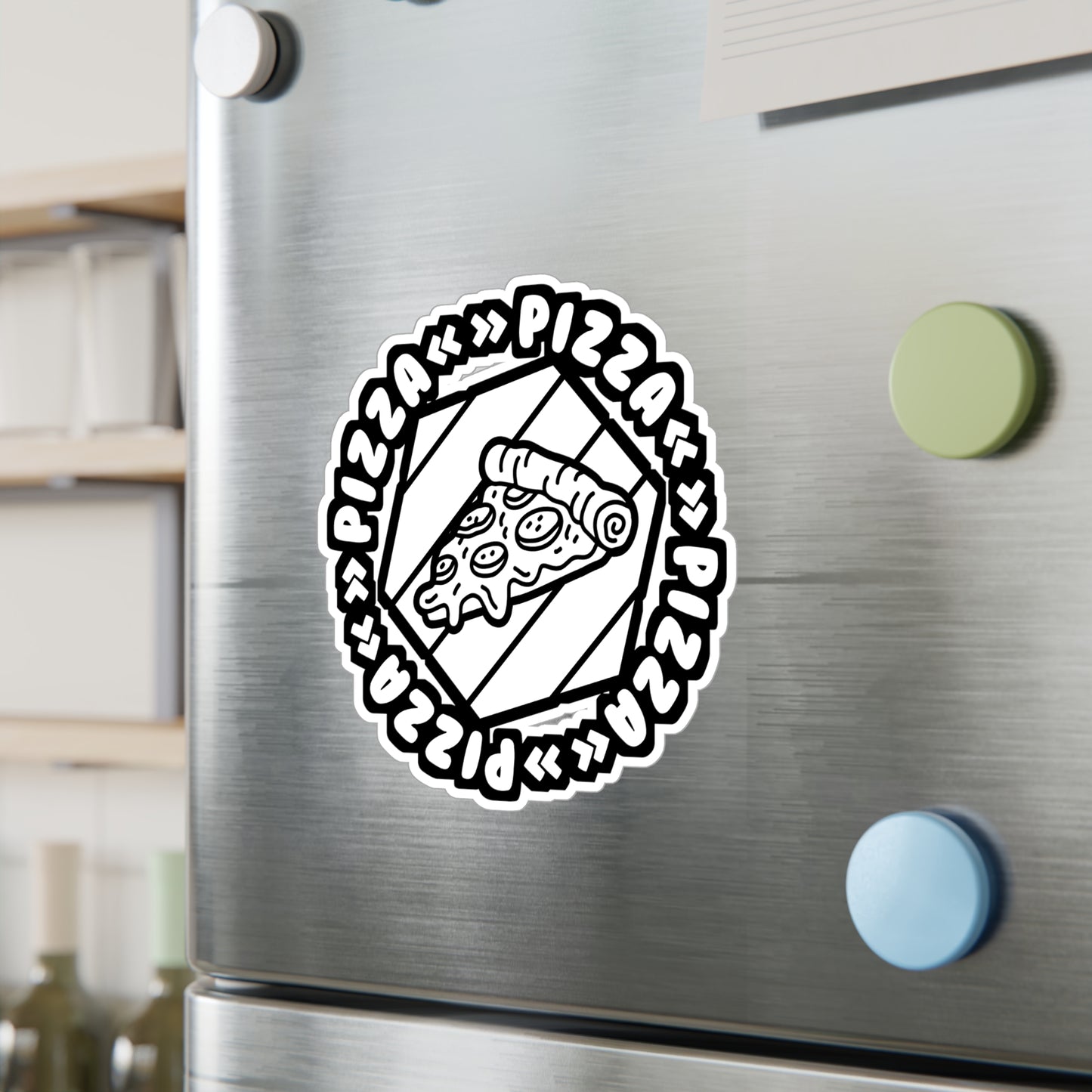 Pizza - Pizza Sticker for Car Window Laptop Sticker. Water Bottle Sticker, Vinyl Pyramid Decal, Pizza Sticker - Pizza Gift