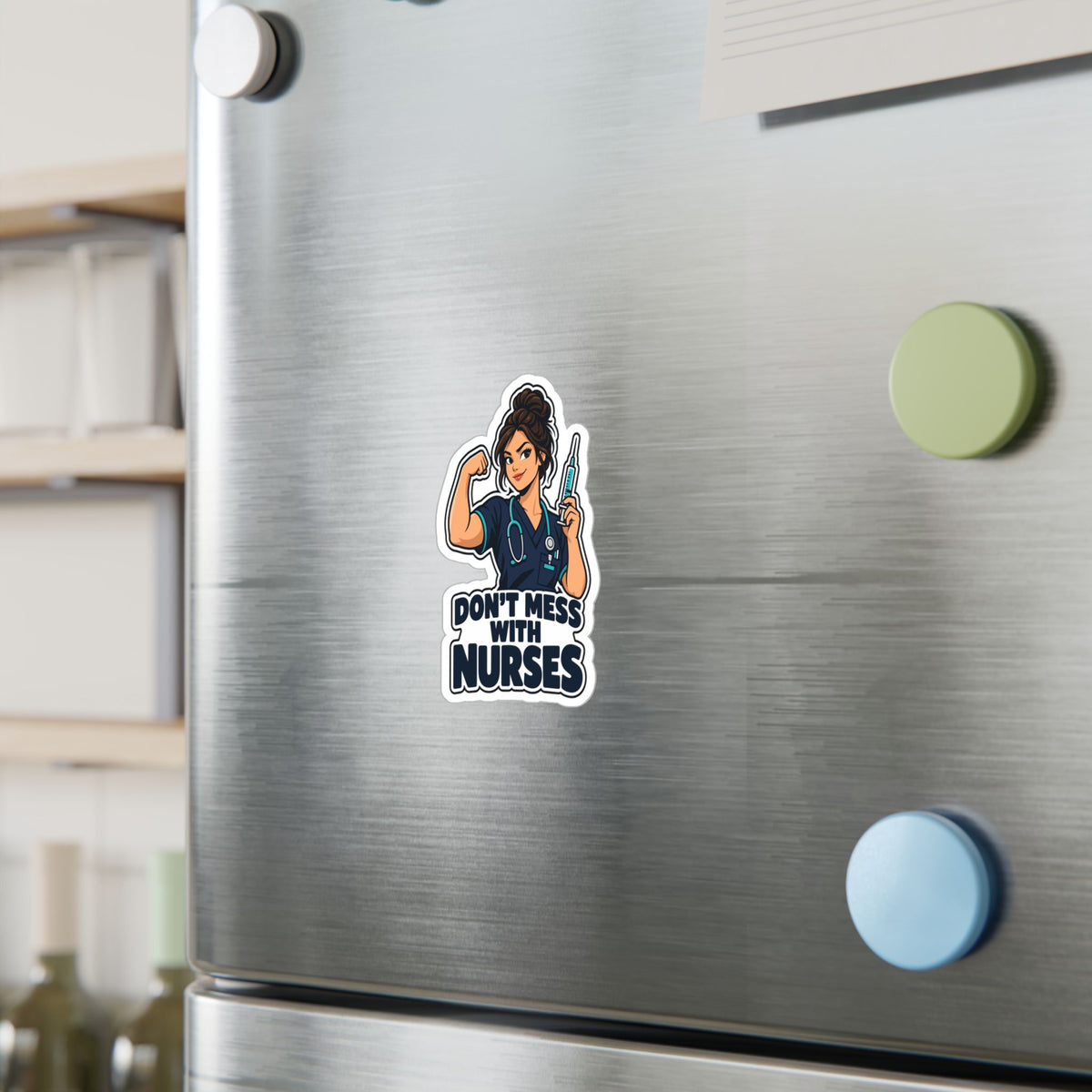 Nurse Sticker Don’t Mess With Nurses Vinyl Decals for Laptop, Water Bottle, Waterproof Gift for Nursing Student Graduation