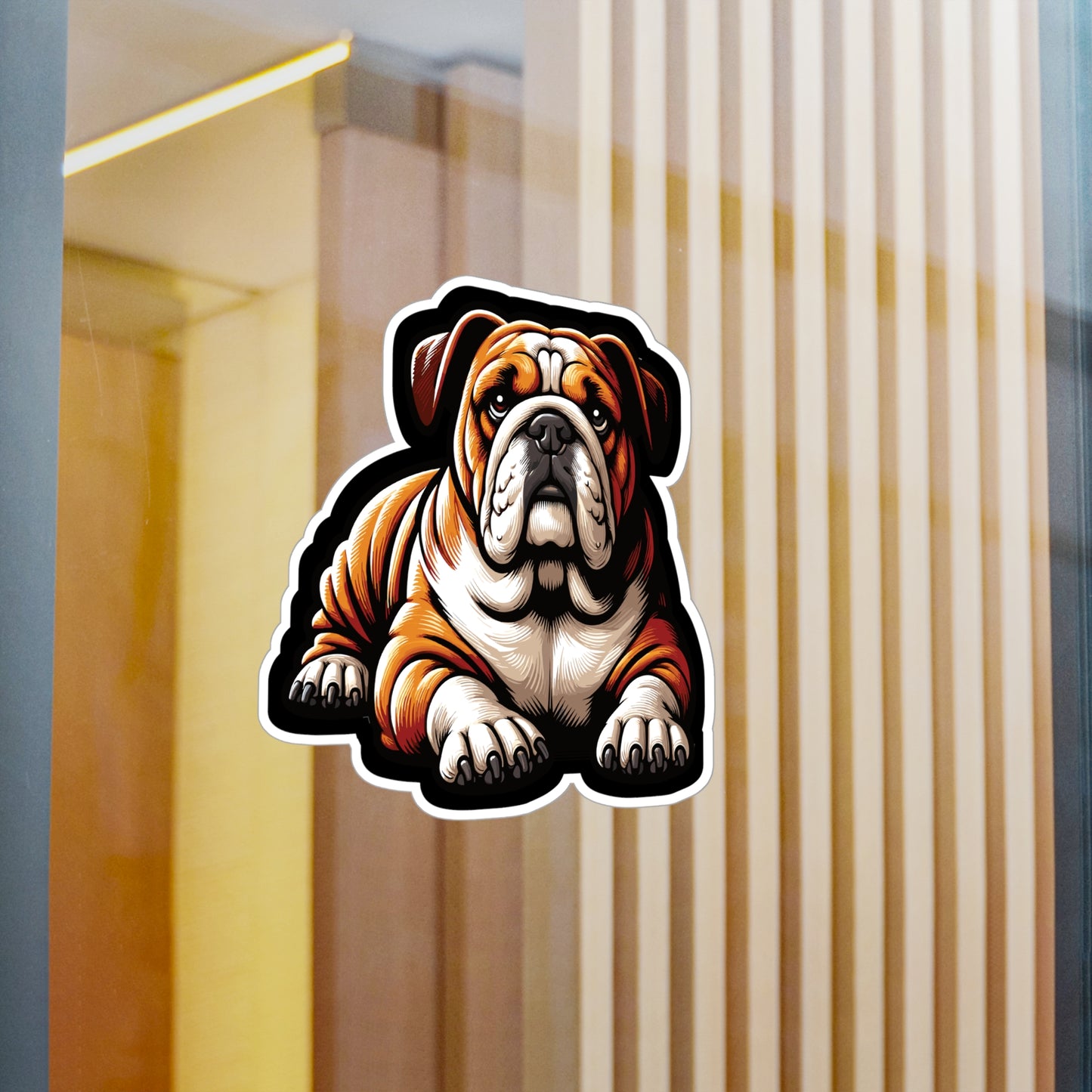 Bulldog Dog - Bulldog Sticker for Car Window Laptop Sticker. Water Bottle Sticker, Vinyl Dog Decal, Loyal Sticker - Bulldog Gift