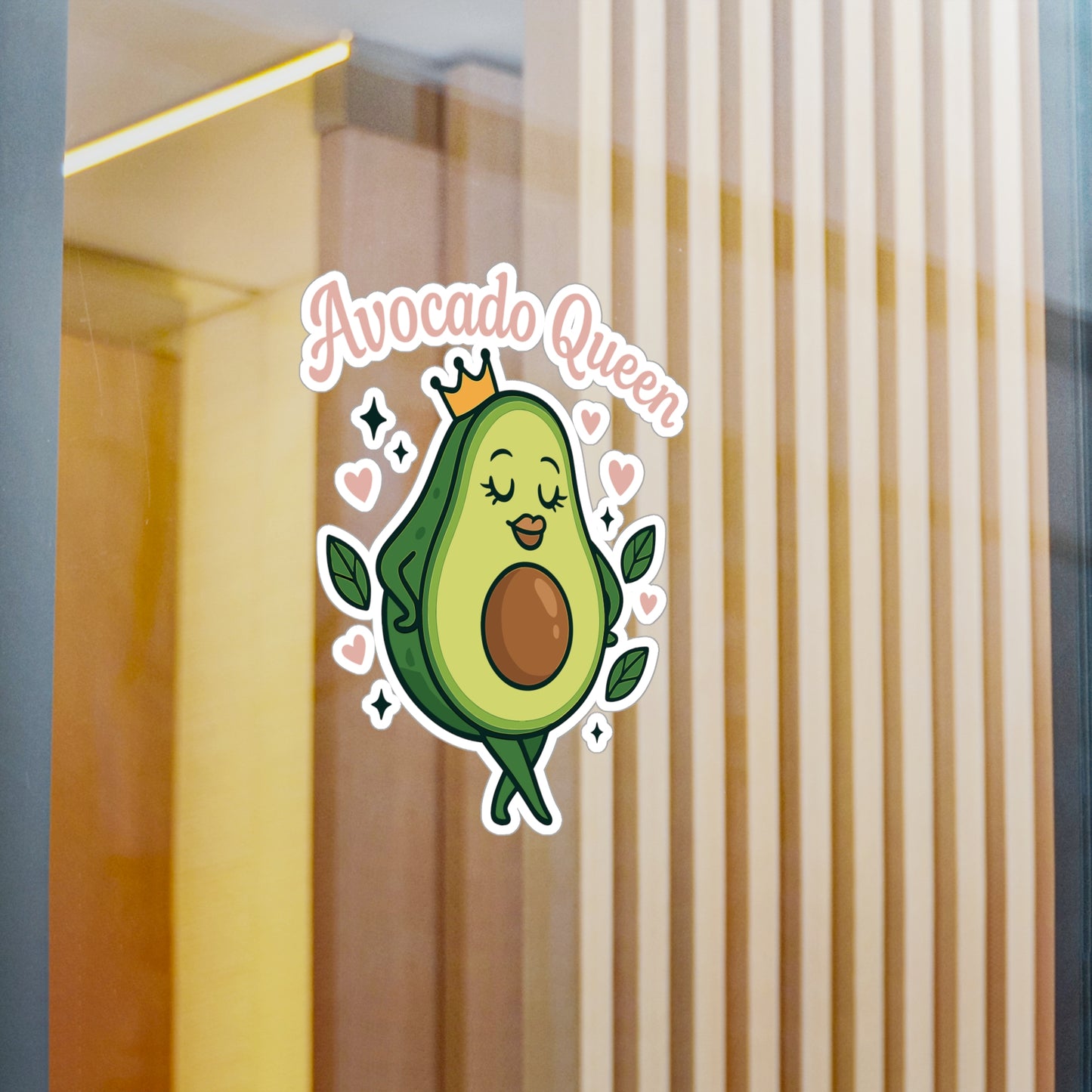 Avocado Queen - Avocado Sticker for Laptops & Water Bottles - Funny Gift for Women, Teens & Avocado Lovers