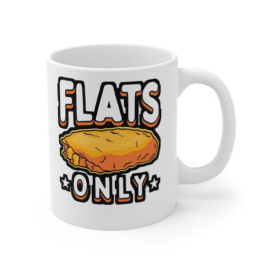 Flats Only Chicken Wings - Chicken-wings Mug for Coffee 11oz. Chicken-wings Cup, White ceramic, Nugget Mug - Chicken-wings Gift