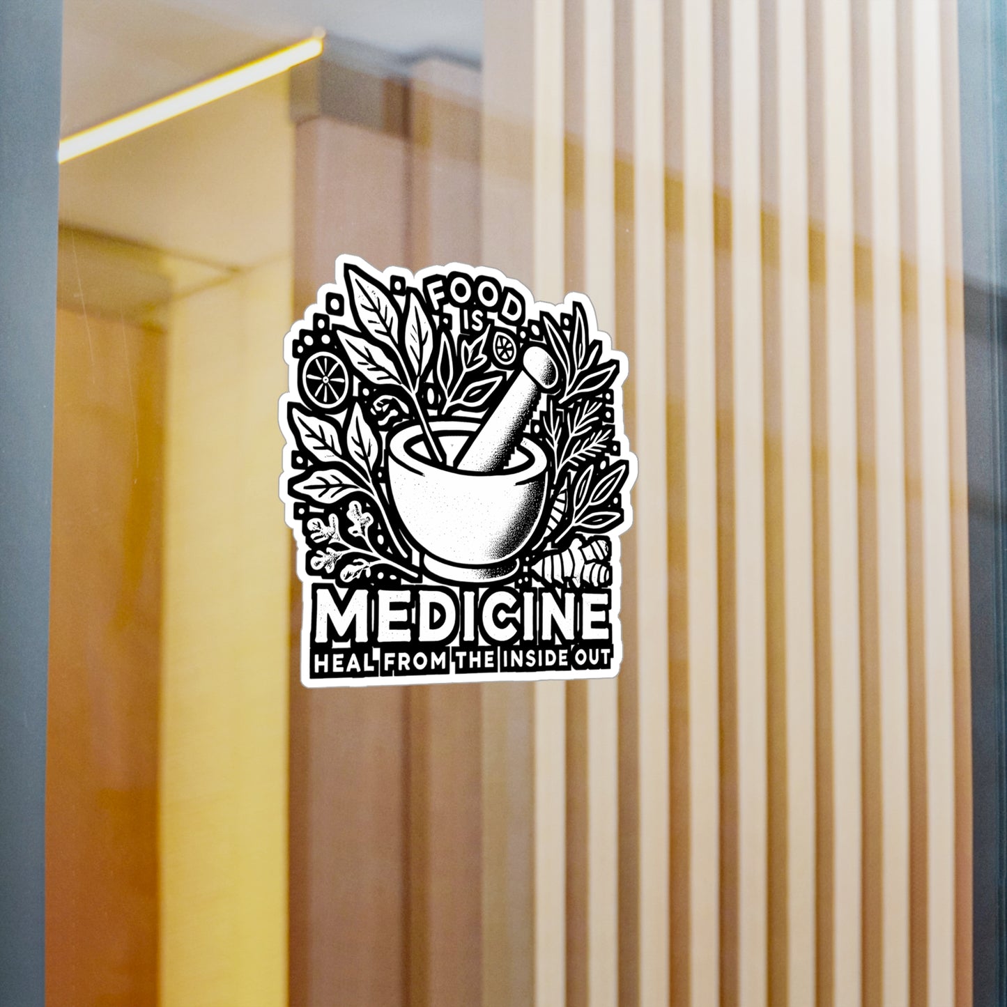 Food Is Medicine – Nutritionist Vinyl Sticker for Laptop or Water Bottle | Dietitian Gift, Healthy Lifestyle Decal