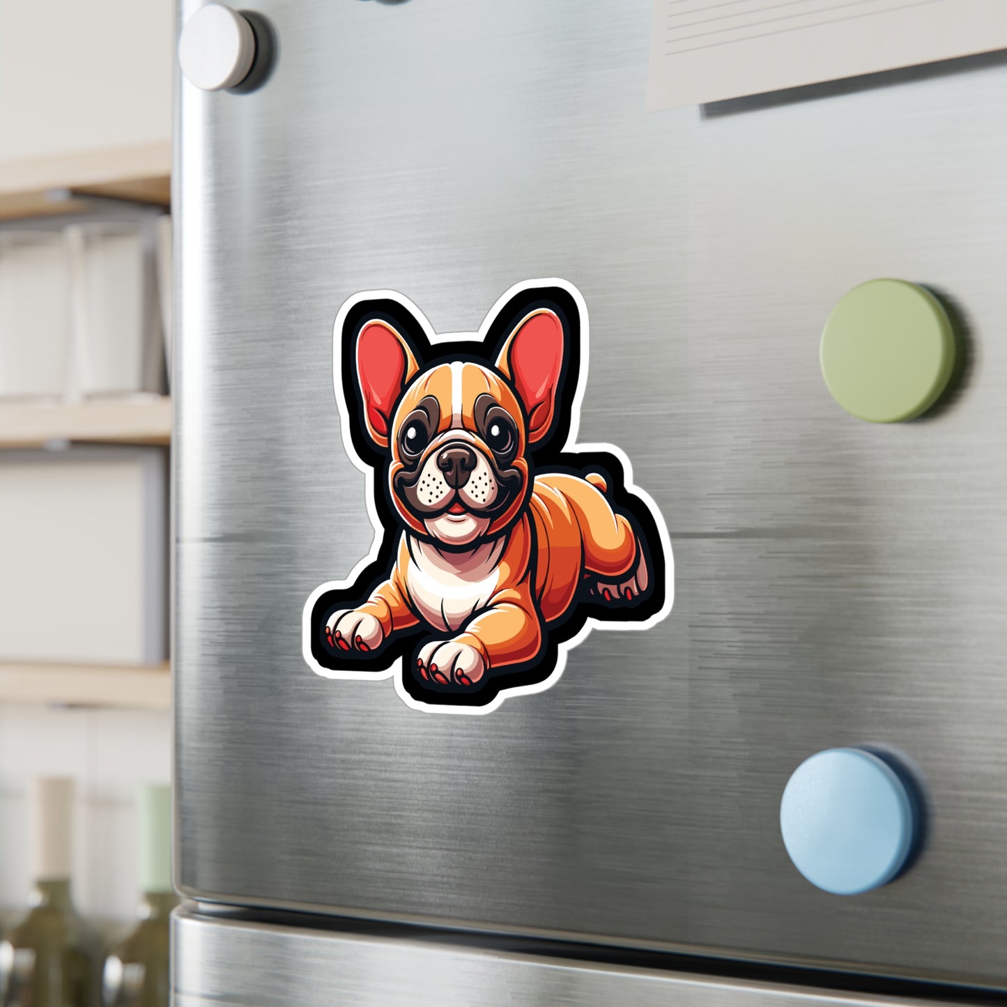 French Bulldog - French Sticker for Car Window Laptop Sticker. Water Bottle Sticker, Vinyl Bulldog Decal, Frenchie Sticker - French Gift