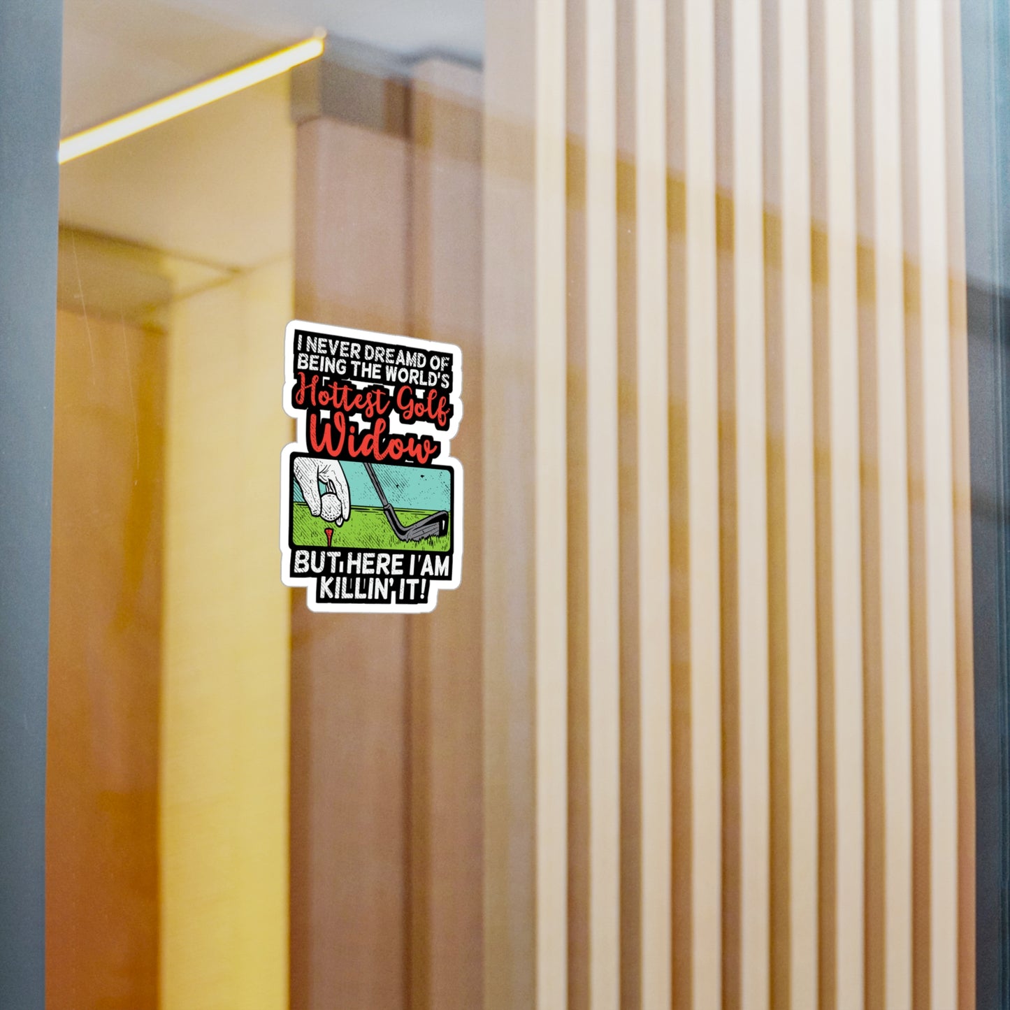 Hottest Golf Widow - Golf Sticker for Car Window Laptop Sticker. Water Bottle Sticker, Vinyl Golfer Decal, Wife Sticker - Golf Gift