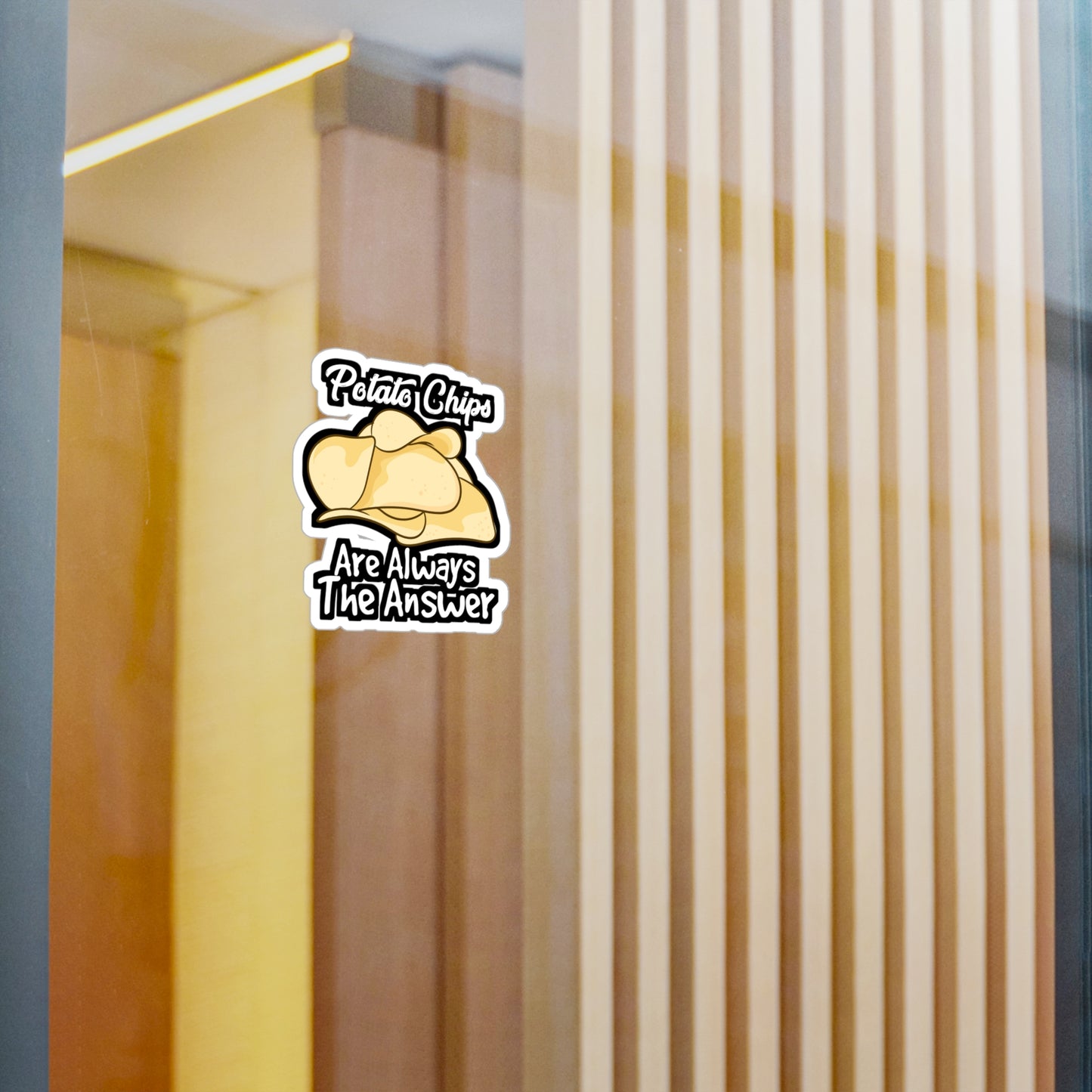 Potato Chips Are Always The Answer - French-fries Sticker for Laptop Sticker. Water Bottle Sticker, Vinyl Potatoes Decal - French-fries Gift