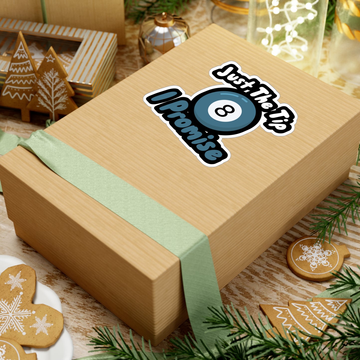 Just The Tip I Promise - Billiards Sticker for Wall, Laptop, Window, Truck, Car Billiards Gift Vinyl Pool Decal Sticker