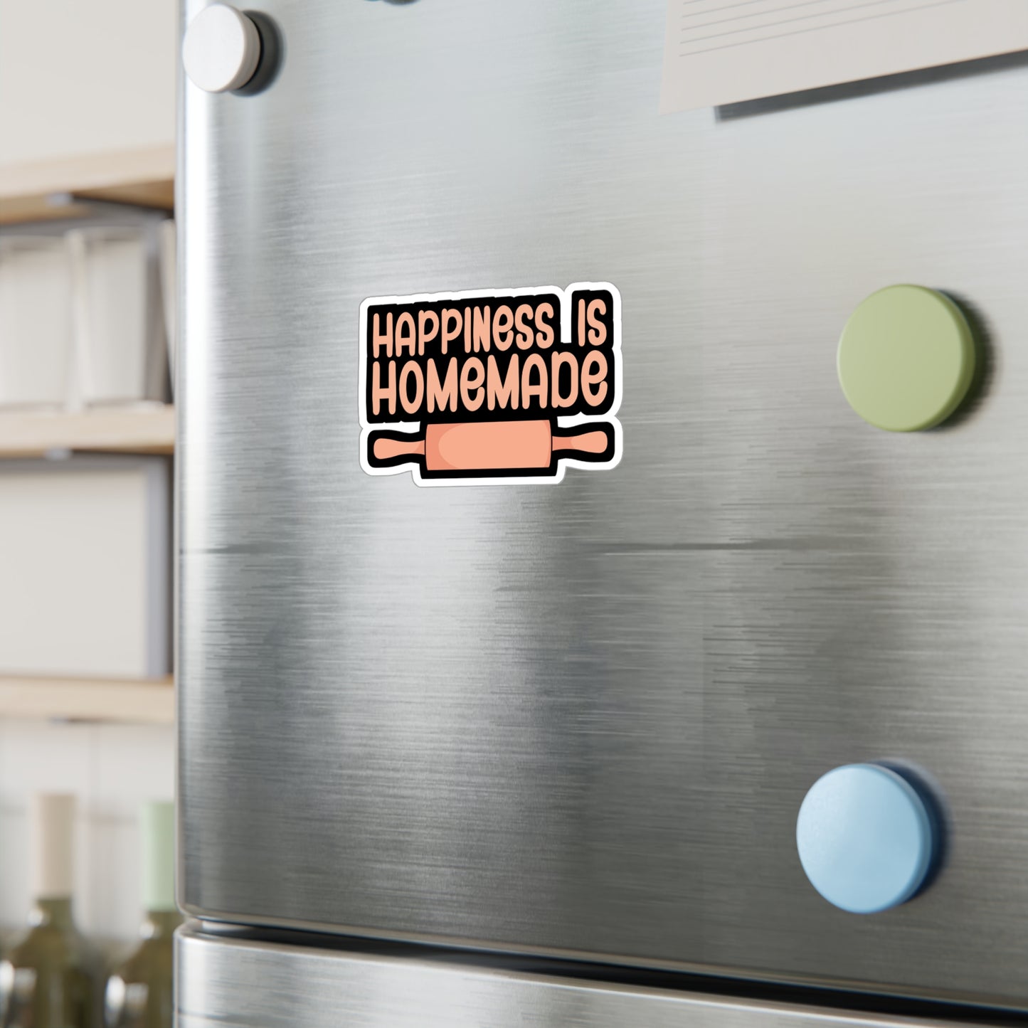 Happiness is homemade - Gift Sticker for Wall, Laptop, Window, Truck, Car Gift Gift Vinyl Chef Decal Sticker