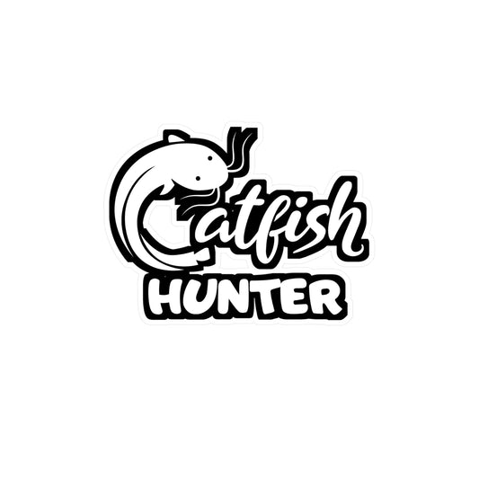 Catfish Hunter - Fishing Sticker for Car Window Laptop Sticker. Water Bottle Sticker, Vinyl Fish Decal, Outdoors Sticker - Fishing Gift