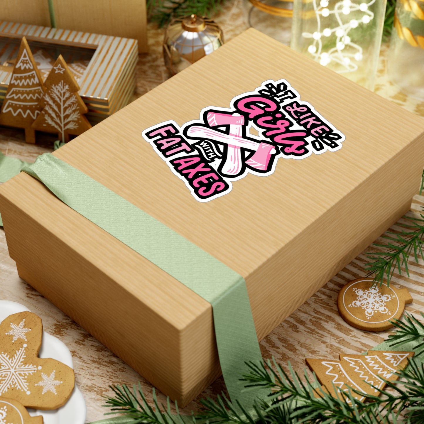 I Like Girls With Fat Axes - Axe-throwing Sticker for Laptop Sticker. Water Bottle Sticker, Vinyl Knife Decal - Axe-throwing Gift