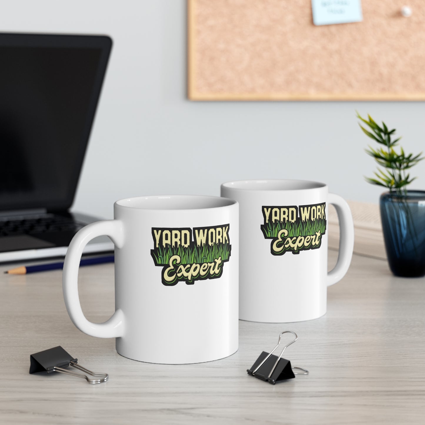 Yard Work Expert Lawn Mower - Lawn-mower Mug for Coffee 11oz. Lawn-mower Cup, White ceramic, Lawn-care Mug - Lawn-mower Gift