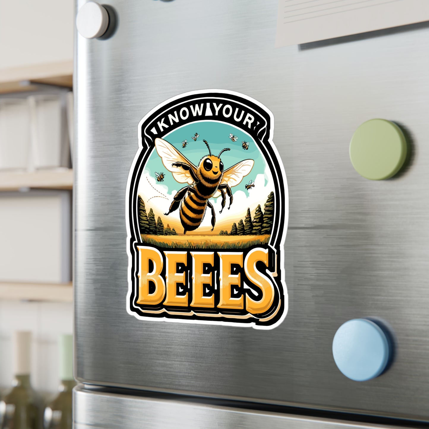 Know Your Bees - Bee Sticker for Car Window Laptop Sticker. Water Bottle Sticker, Vinyl Beekeeping Decal, Nature Sticker - Bee Gift
