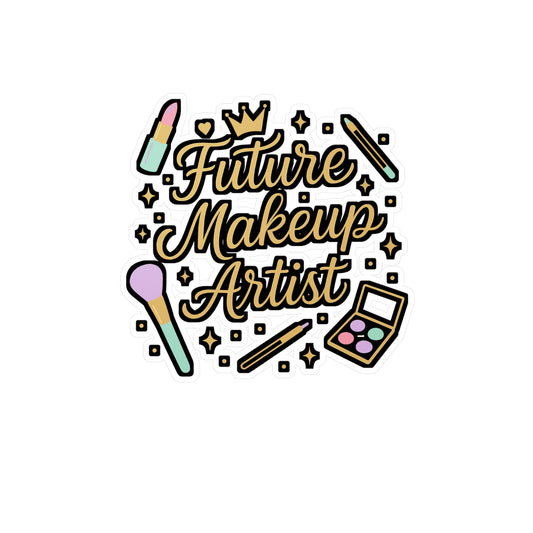 Future Makeup Artist – Vinyl Sticker for Laptop or Water Bottle | Beauty Lover Gift, Lashes Decal, Makeup Accessories