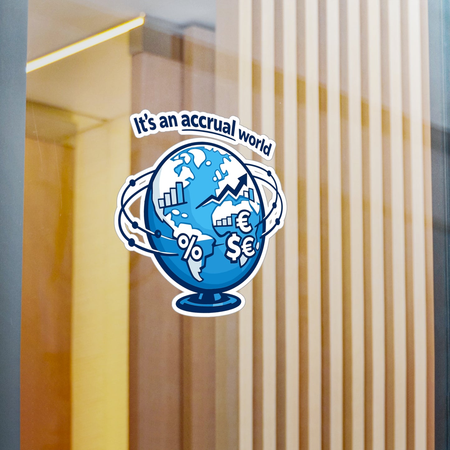 Accountant Sticker “It’s an Accrual World” Funny Accounting Decals for Laptop, Water Bottle – Waterproof Vinyl Spreadsheet Balance Amortization Gift