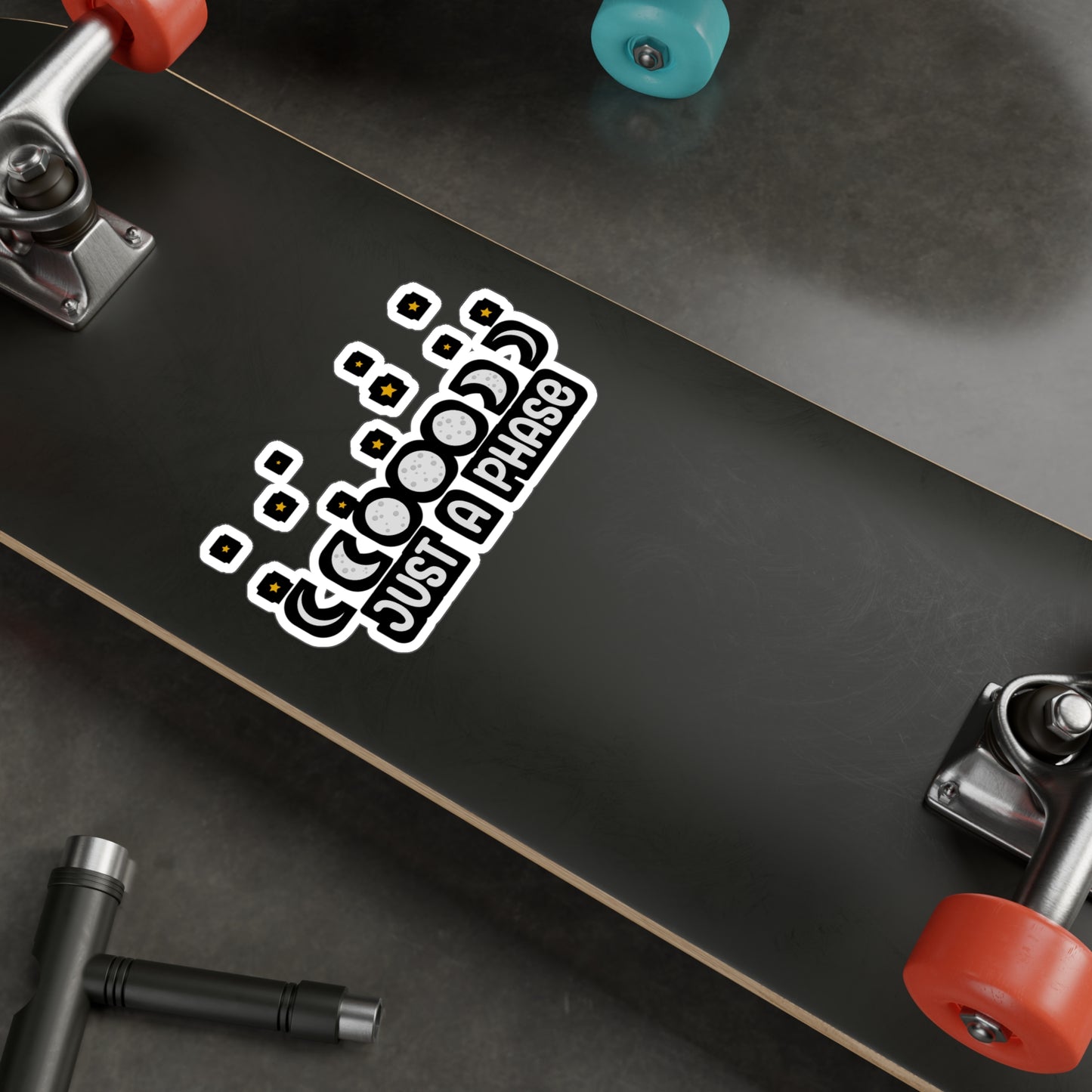 Just A Phase - Astronaut Sticker for Wall, Laptop, Window, Truck, Car Astronaut Gift Vinyl Asteroid Decal Sticker