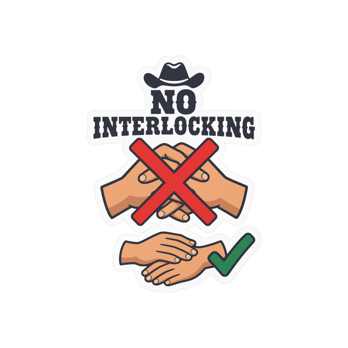 Line Dance Sticker – "No Interlocking" Western Decals for Dancers Who Love Country Life, Laptop & Water Bottle