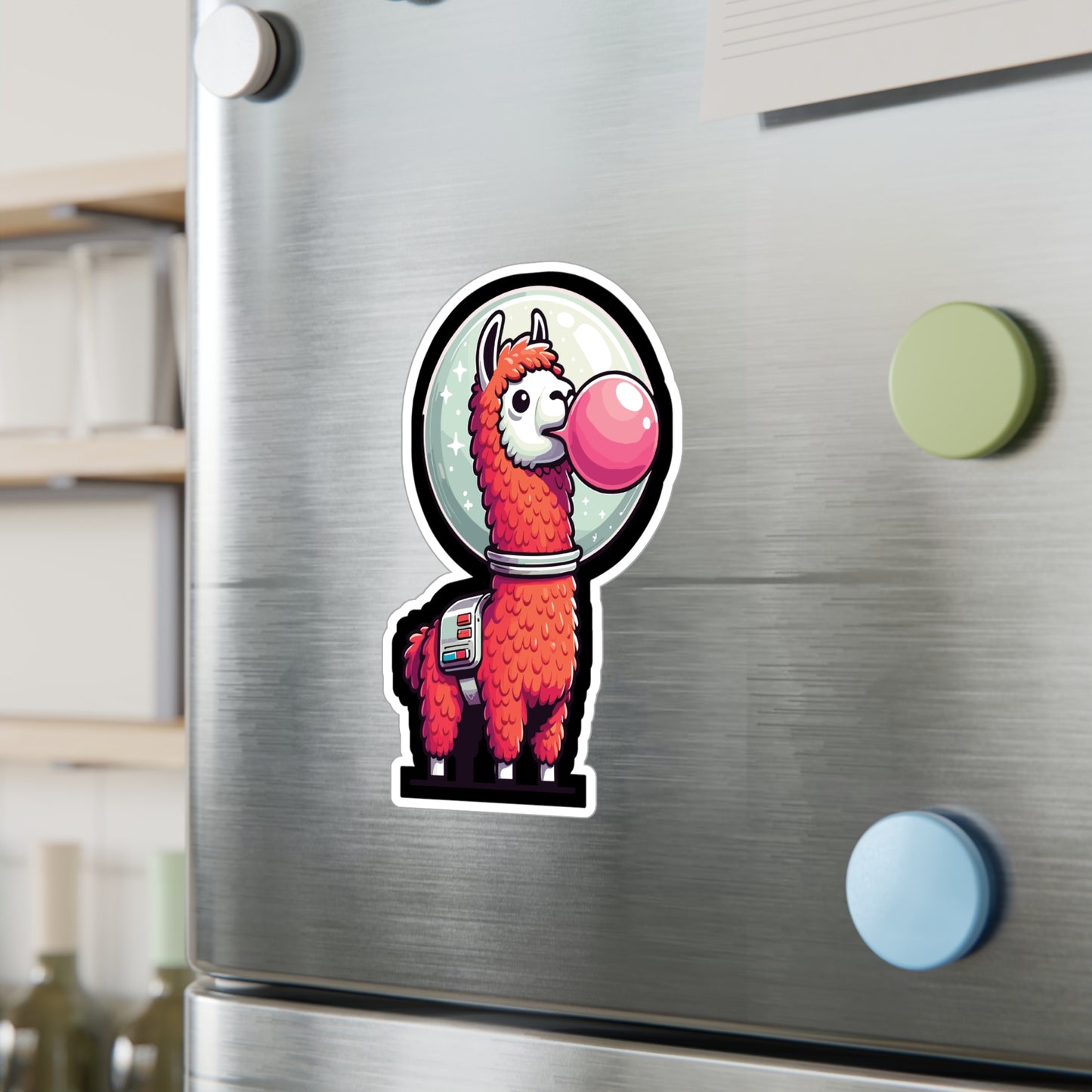 Llama Astronaut - Llama Sticker for Car Window Laptop Sticker. Water Bottle Sticker, Vinyl Space Decal, Bubblegum Sticker - Llama Gift