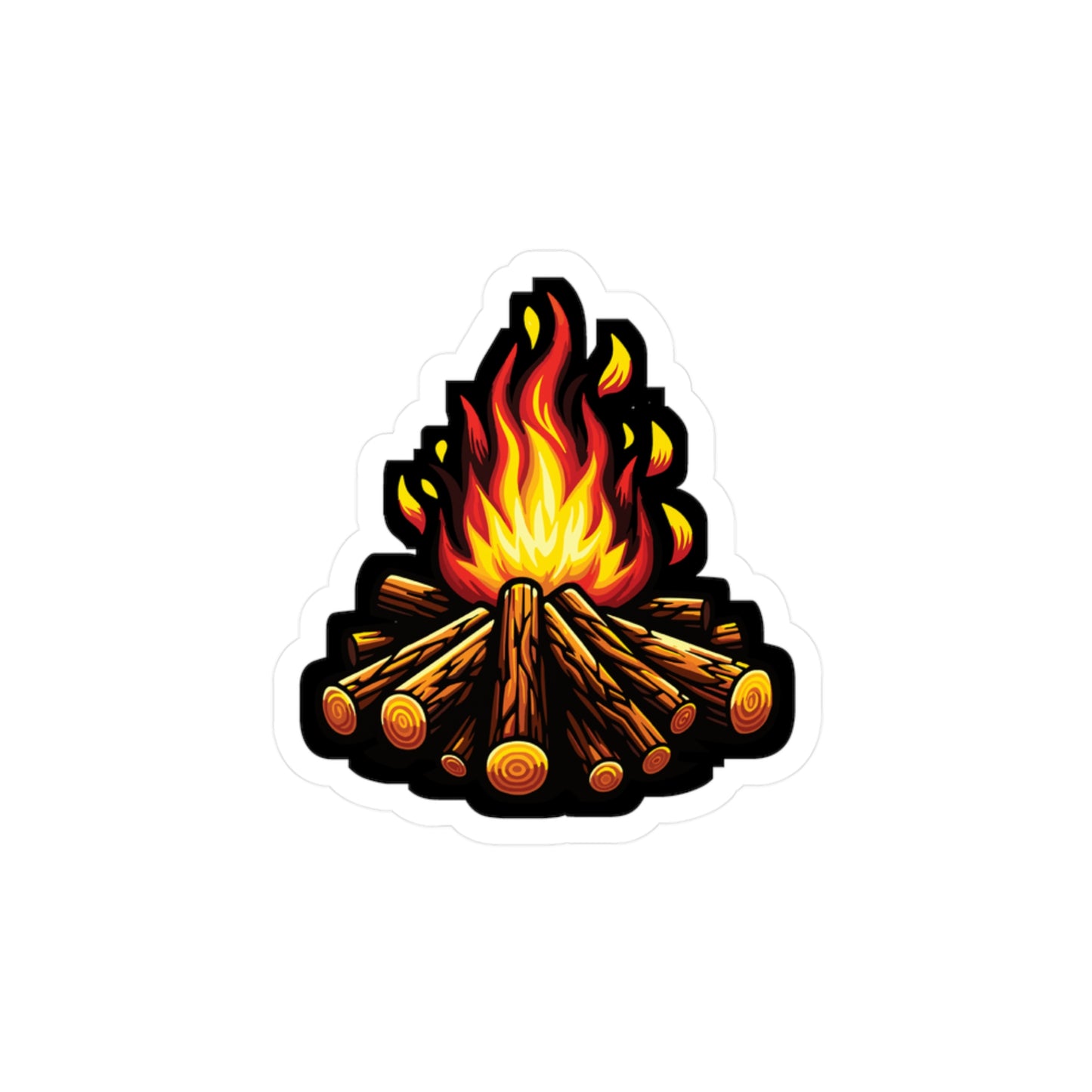 Campfire Camping Adventure - Camping Sticker for Laptop Sticker. Water Bottle Sticker, Vinyl Adventure Decal - Camping Gift