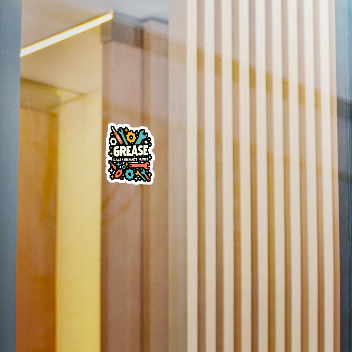 Grease is just a mechanic's glitter - Auto-mechanic Sticker for Laptop Sticker. Water Bottle Sticker, Vinyl Mechanic Decal - Auto-mechanic Gift