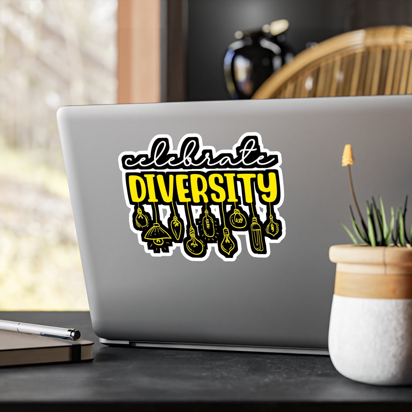 Celebrate Diversity - Electrician Sticker for Wall, Laptop, Window, Truck, Car Electrician Gift Vinyl Stripper Decal Sticker