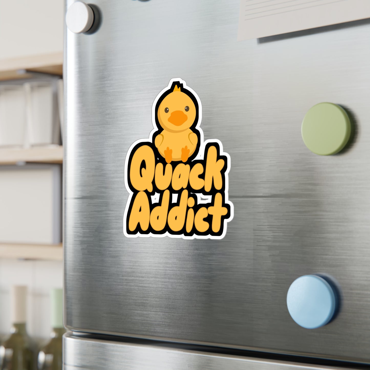 Quack Addict - Quack Sticker for Wall, Laptop, Window, Truck, Car Quack Gift Vinyl Rubber duck Decal Sticker